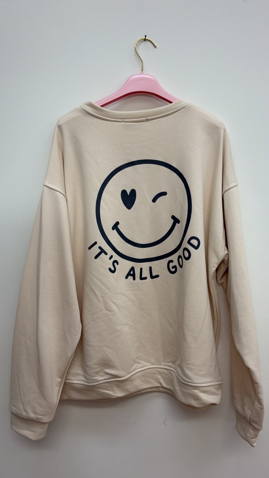 Sweatshirt „Happy Vibes NINA“ – Made in Italy