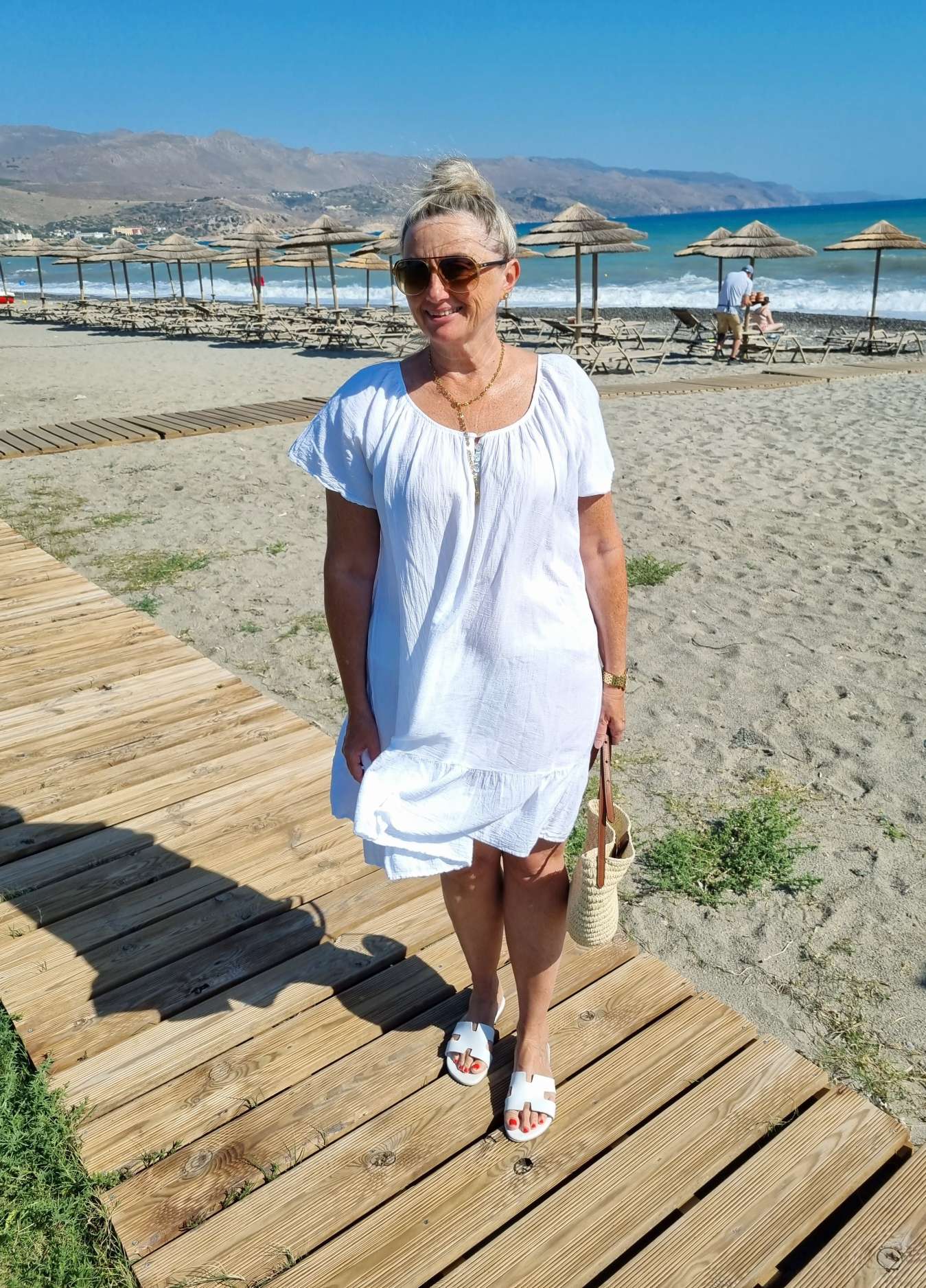 MIDI DRESS CAPRI WEISS 34-42 Made in Italy kurzesTunika Kleid Oversize Longbluse Sommerkleid MIDI DRESS CAPRI WEISS 34-42 Made in Italy kurzesTunika Kleid Oversize Longbluse Sommerkleid
