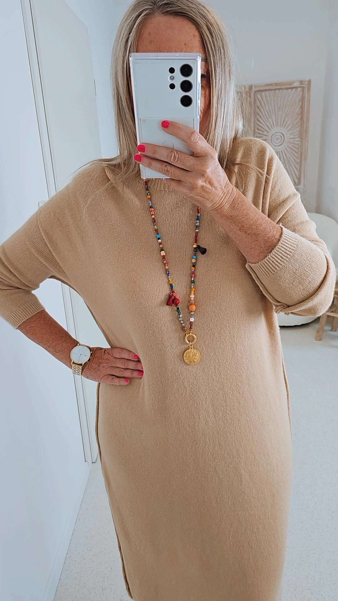 LONG KNIT DRESS RITA 34-42 Made in Italy Strick Kleid Long Pullover LONG KNIT DRESS RITA 34-42 Made in Italy Strick Kleid Long Pullover