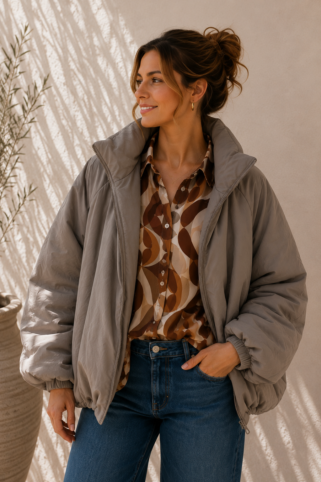 Jacke Puffy Monika – lässiger Allrounder für die Übergangszeit Made in Italy 34-40/42