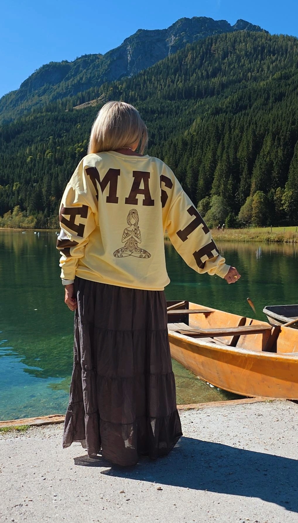 OVERSIZE SWEATER NAMASTE ALL DAMN DAY Made in Italy 34-44
