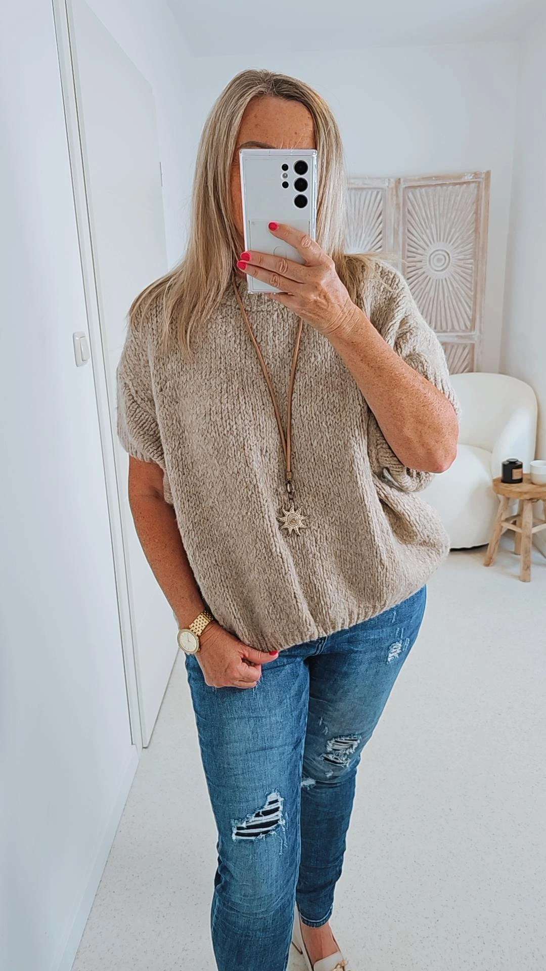 STRICKPULLOVER ELLI Strick Pullover Made in Italy 34-38 Knit Sweater STRICKPULLOVER ELLI Strick Pullover Made in Italy 34-38 Knit Sweater