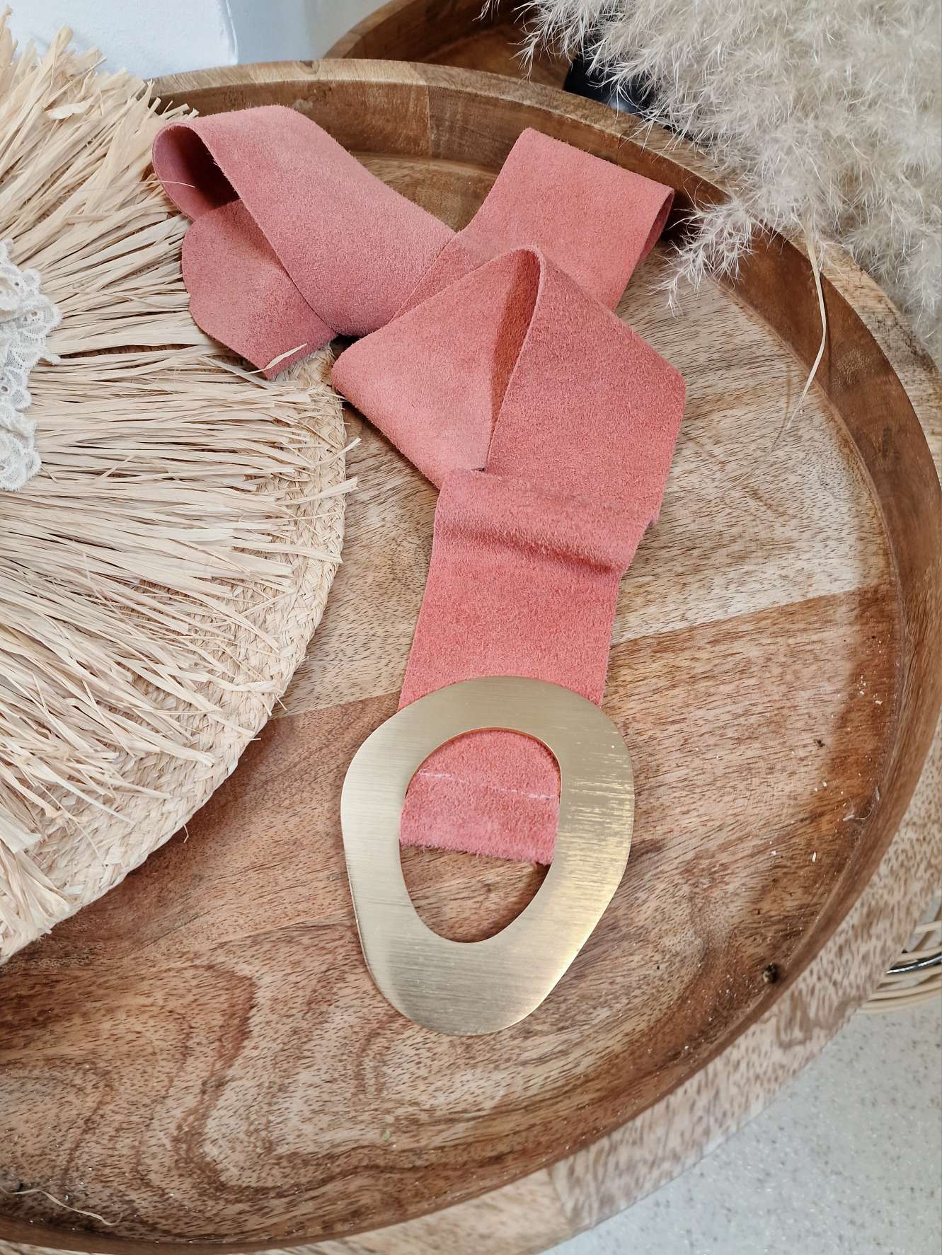 BELT WILDLEDER GÜRTEL MICHAELA KORALLE Echt Leder Gürtel Ledergürtel Wildledergürtel