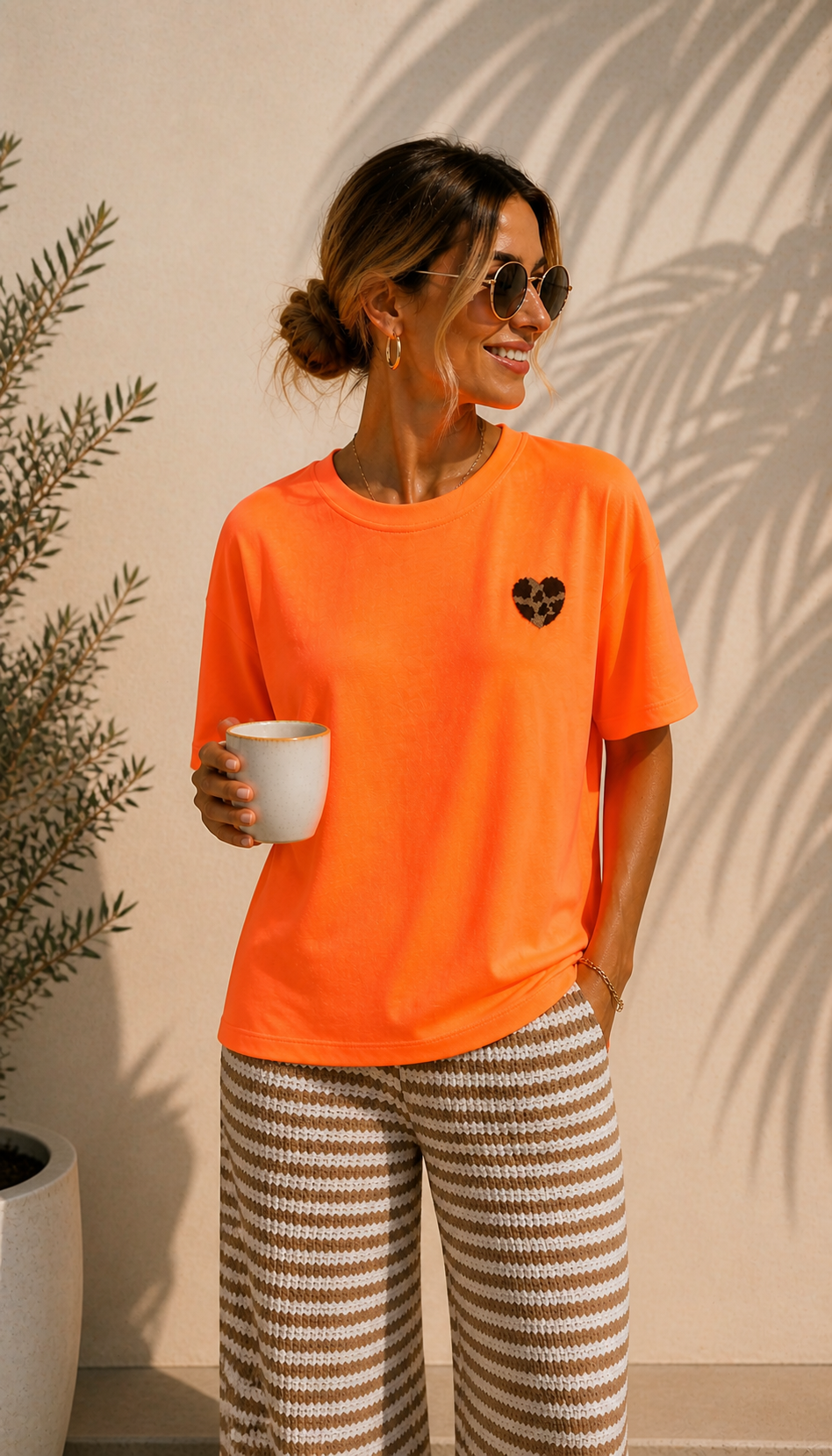 💙✨🧵 T-Shirt-Sweater Leo Herz Aveliora Made in Italy 34-42/44
