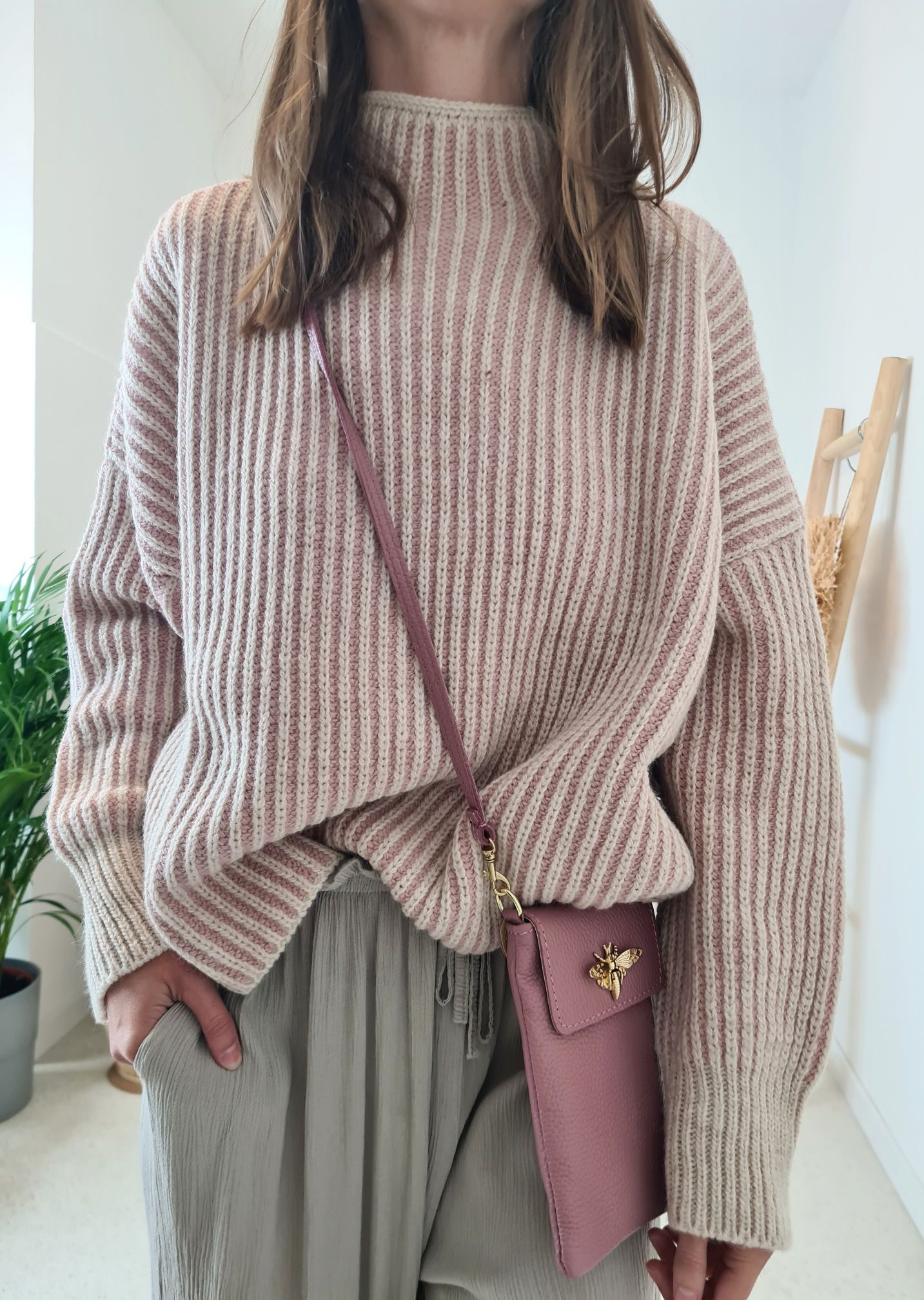 KNIT SWEATER MEGAN STRIPES ROSA Strickpullover Pullover 34-40/42 Made in Italy versch. Farben KNIT SWEATER MEGAN STRIPES ROSA Strickpullover Pullover 34-40/42 Made in Italy versch. Farben