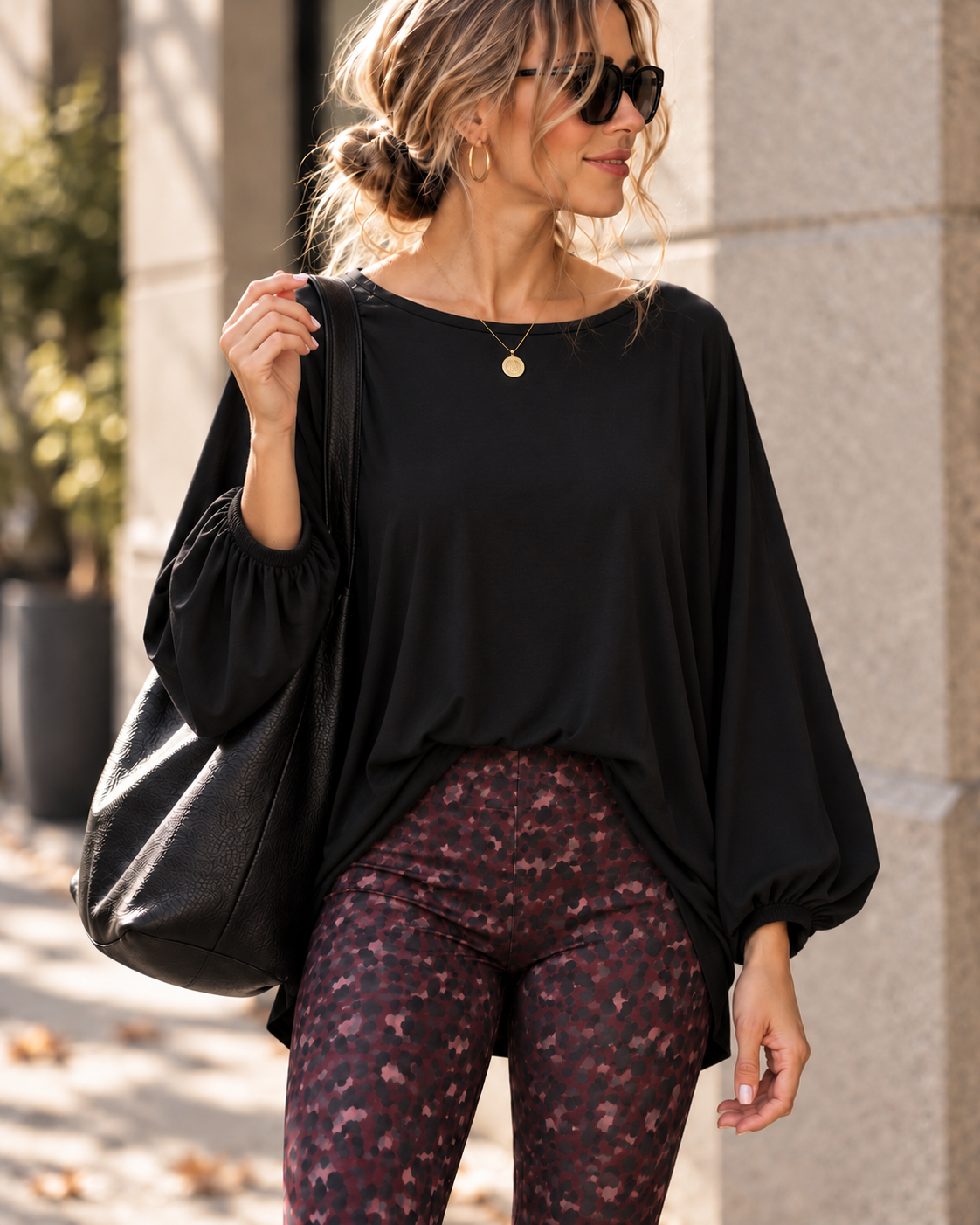 Basic Fledermaus-Pullover I H0144 I 34-44 I Made in Italy