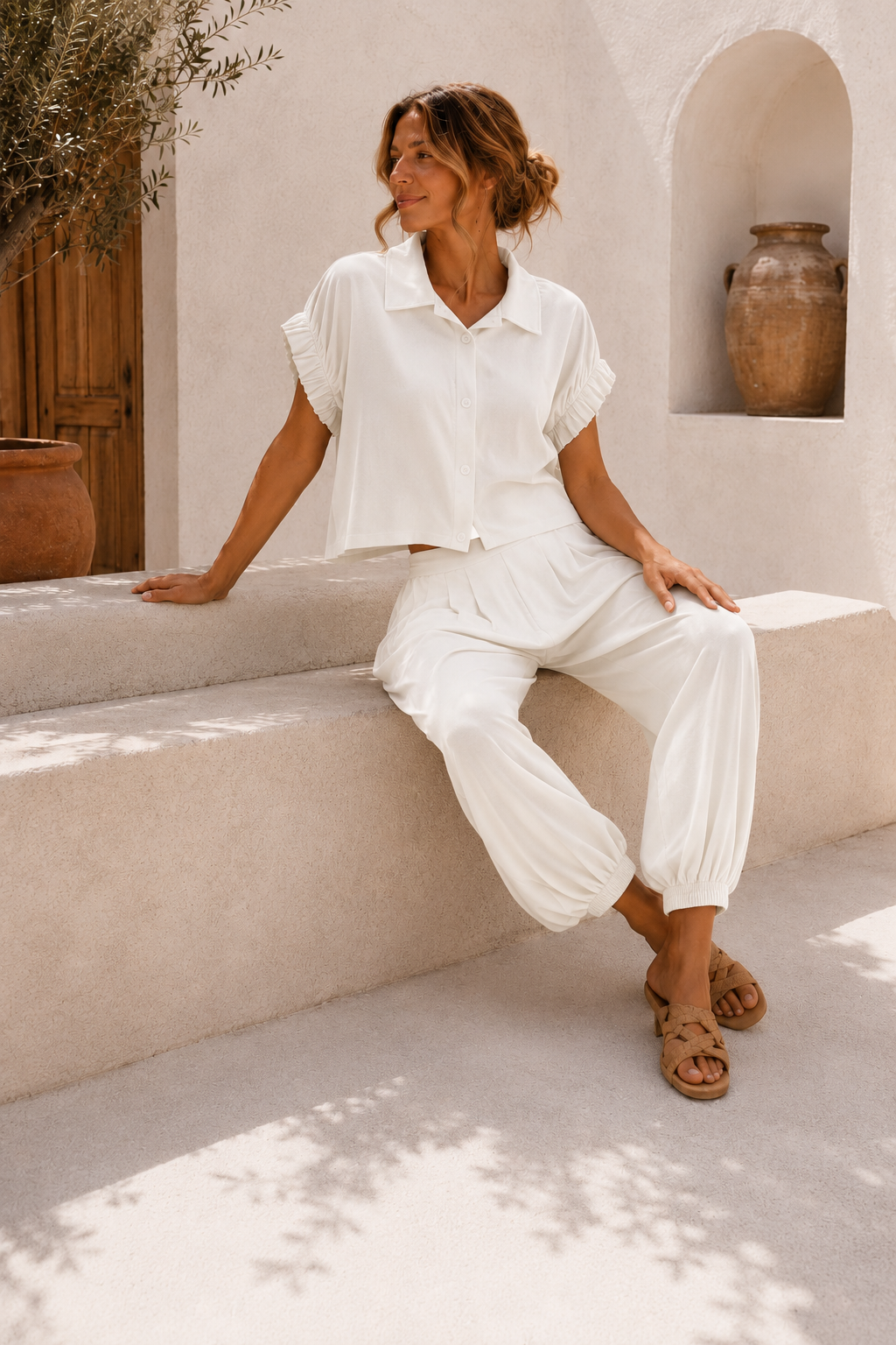 Set Alessa – Bluse & Hose Made in Italy 34-42