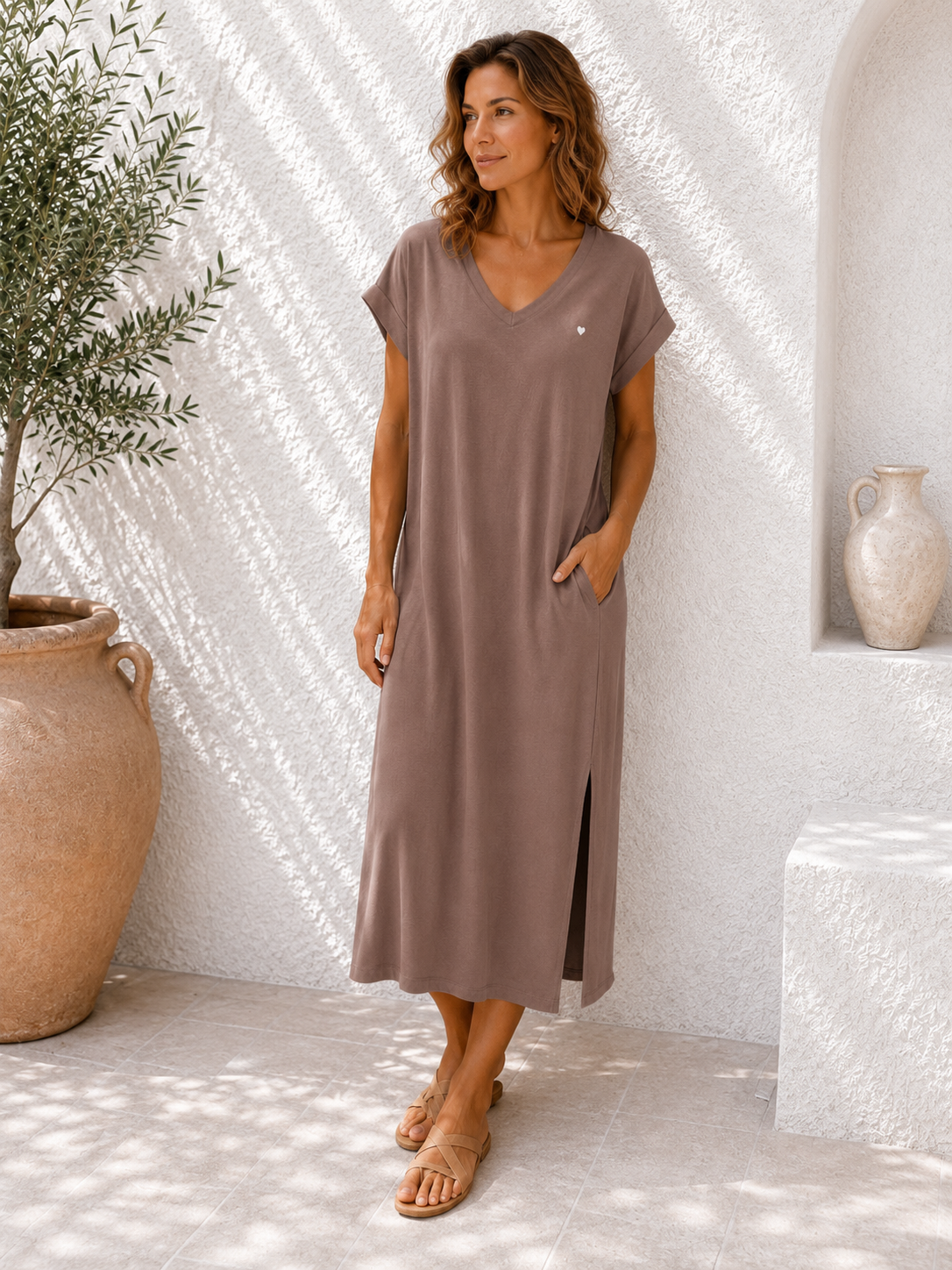Sweatshirt-Kleid Taliya Mini Herz Made in Italy 34-42/44
