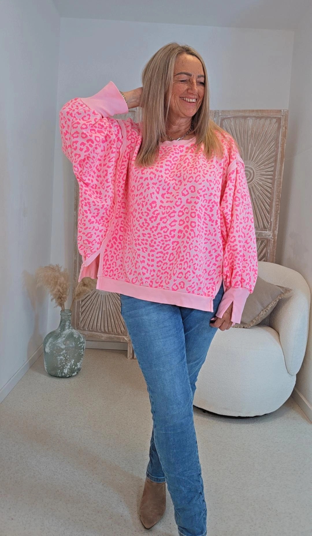 OVERSIZE SWEATER CARLOTA LEO Made in Italy 34-44/46