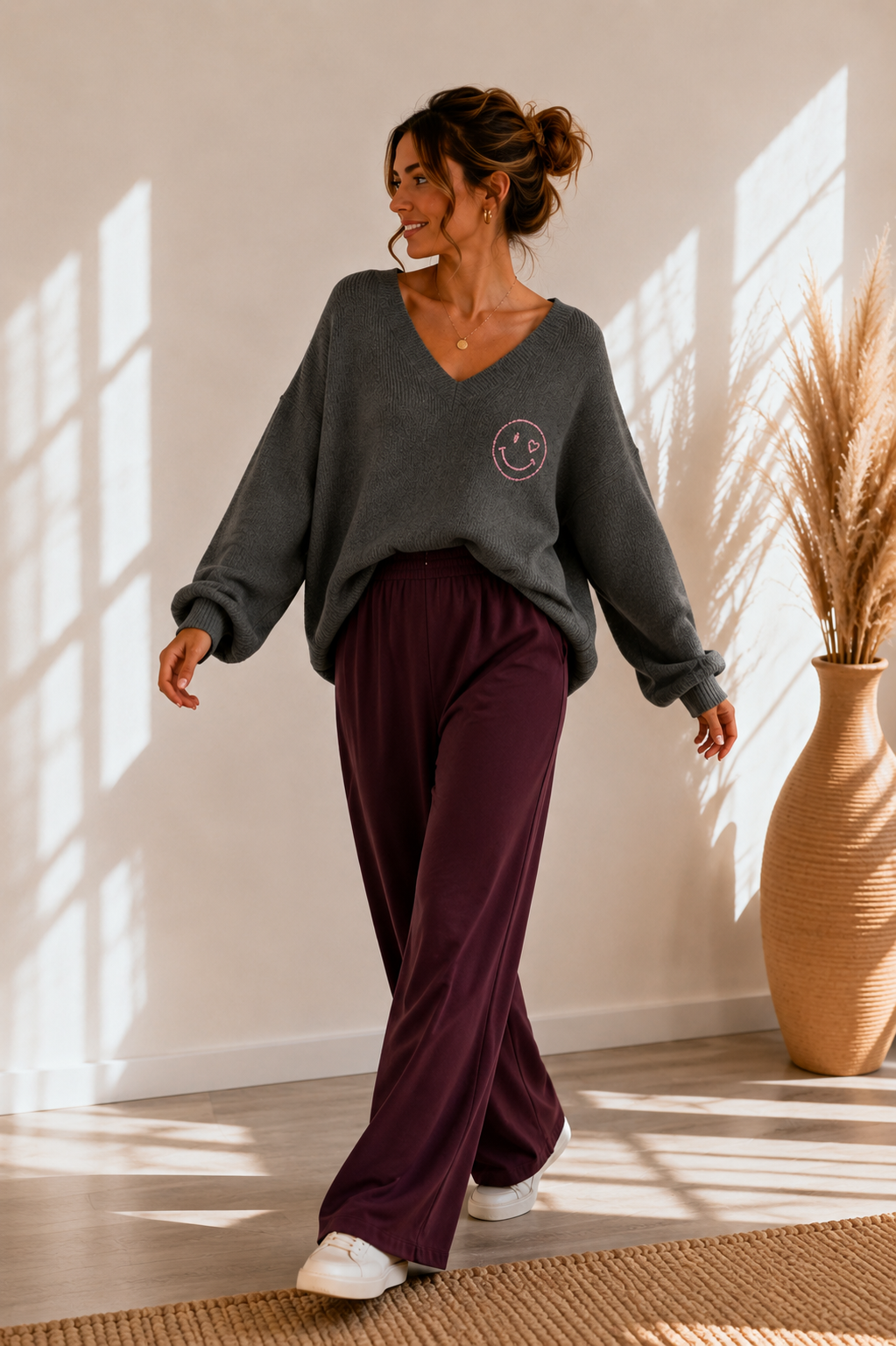 Hose Wide-Leg Butterweich mit Bundfalten I NO.0020 I Made in Italy 34-40/42