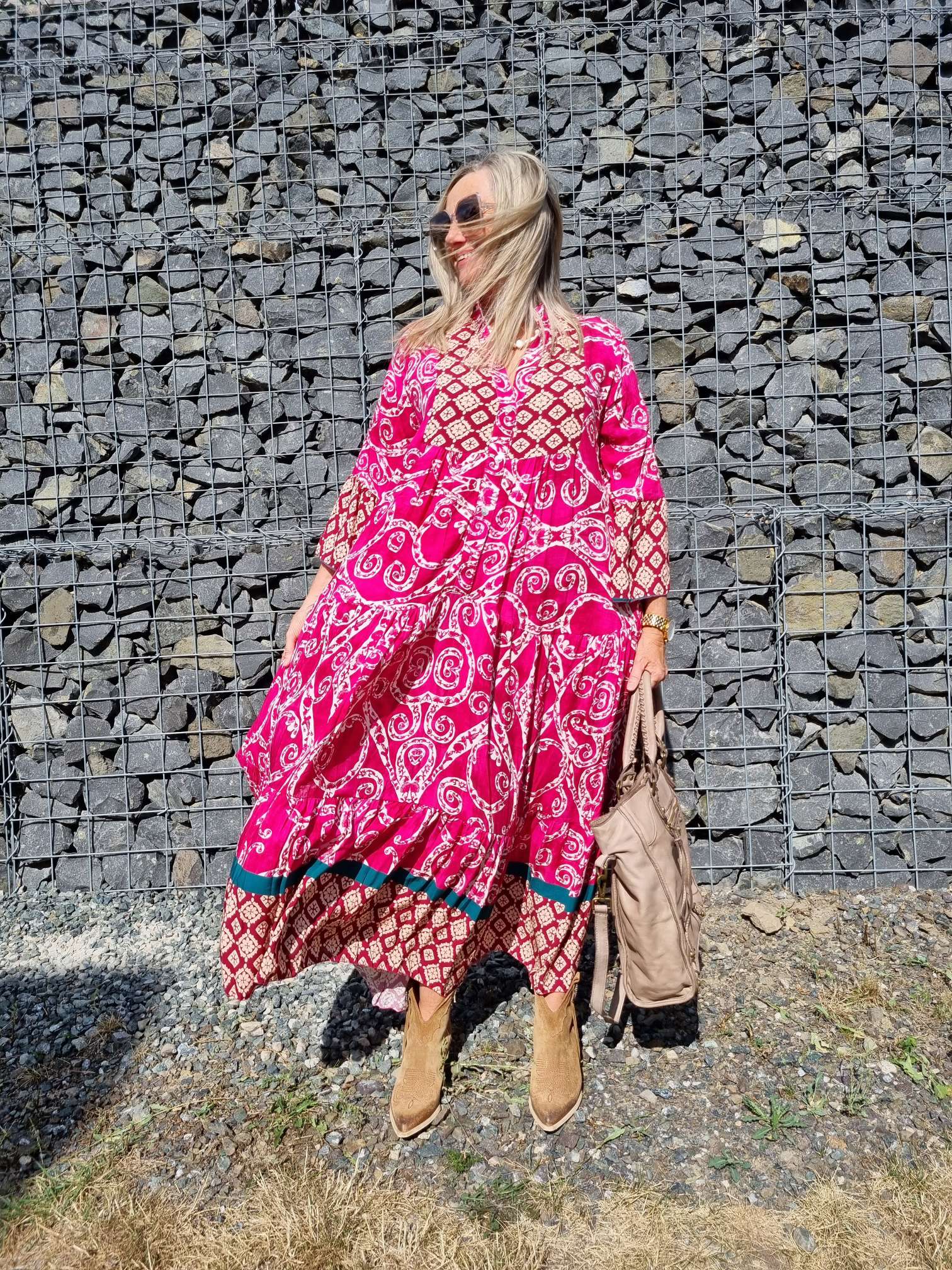MAXI TUNIKA DRESS STROMBOLI BURGUNDER 34-40/42 Made in Italy langes Kleid Hängerchen Tunikakleid MAXI TUNIKA DRESS STROMBOLI BURGUNDER 34-40/42 Made in Italy langes Kleid Hängerchen Tunikakleid