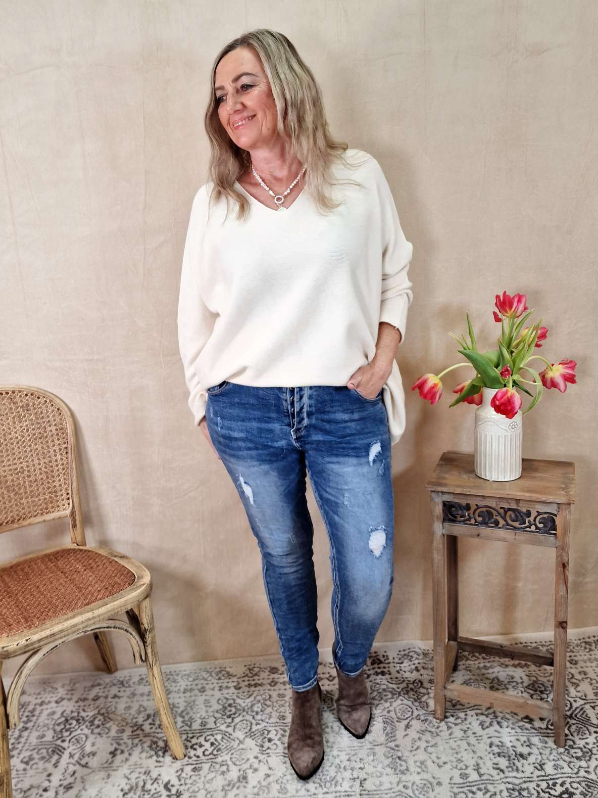 DESTROEYD JEANS MARIE - VARIANTENARTIKEL Denim Hose Skinny Blue Washed out DESTROEYD JEANS MARIE - VARIANTENARTIKEL Denim Hose Skinny Blue Washed out
