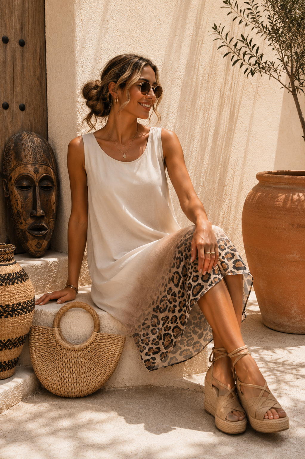 🐆 Kleid Sahara Safari – Made in Italy – Afrikanische Vibes treffen italienischen Chic 🌴Made in Italy 34-42