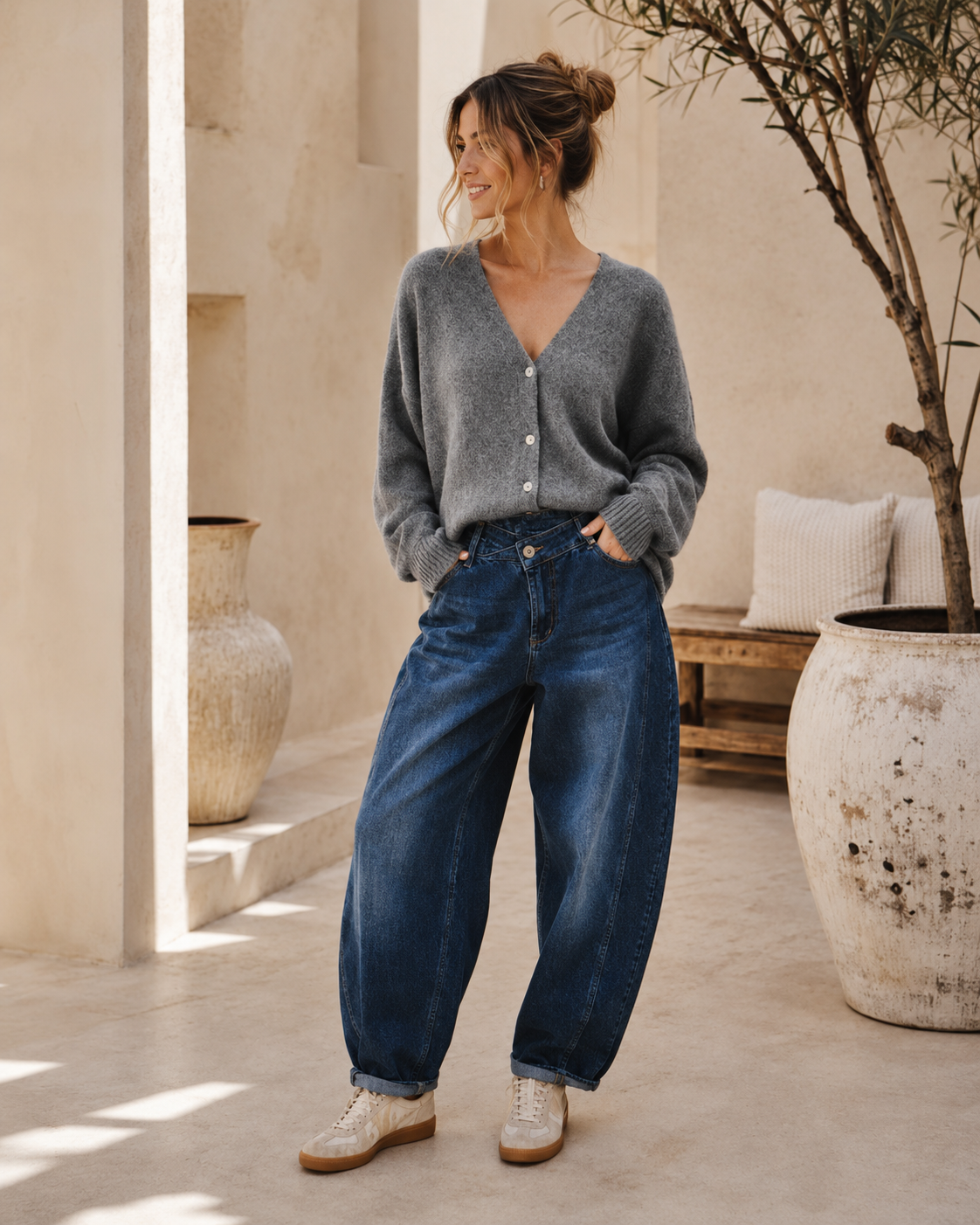 Agnetha – Oversize Alpaka Strickjacke | Made in Italya Cardigan  34-44