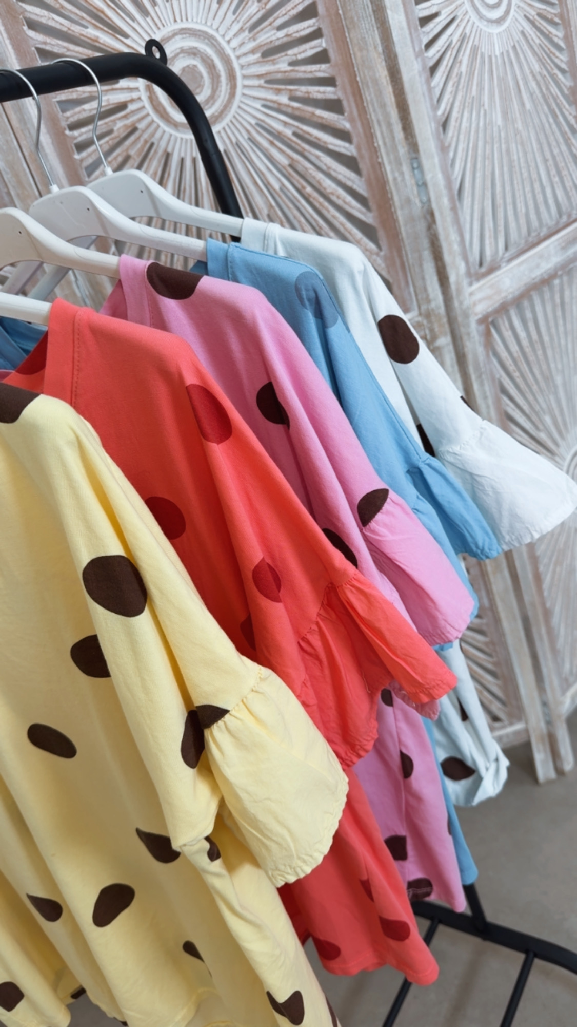 Polka Dots-Shirt „Bellagio“ – Made in Italy 🌸 Größe 34 bis 40/42