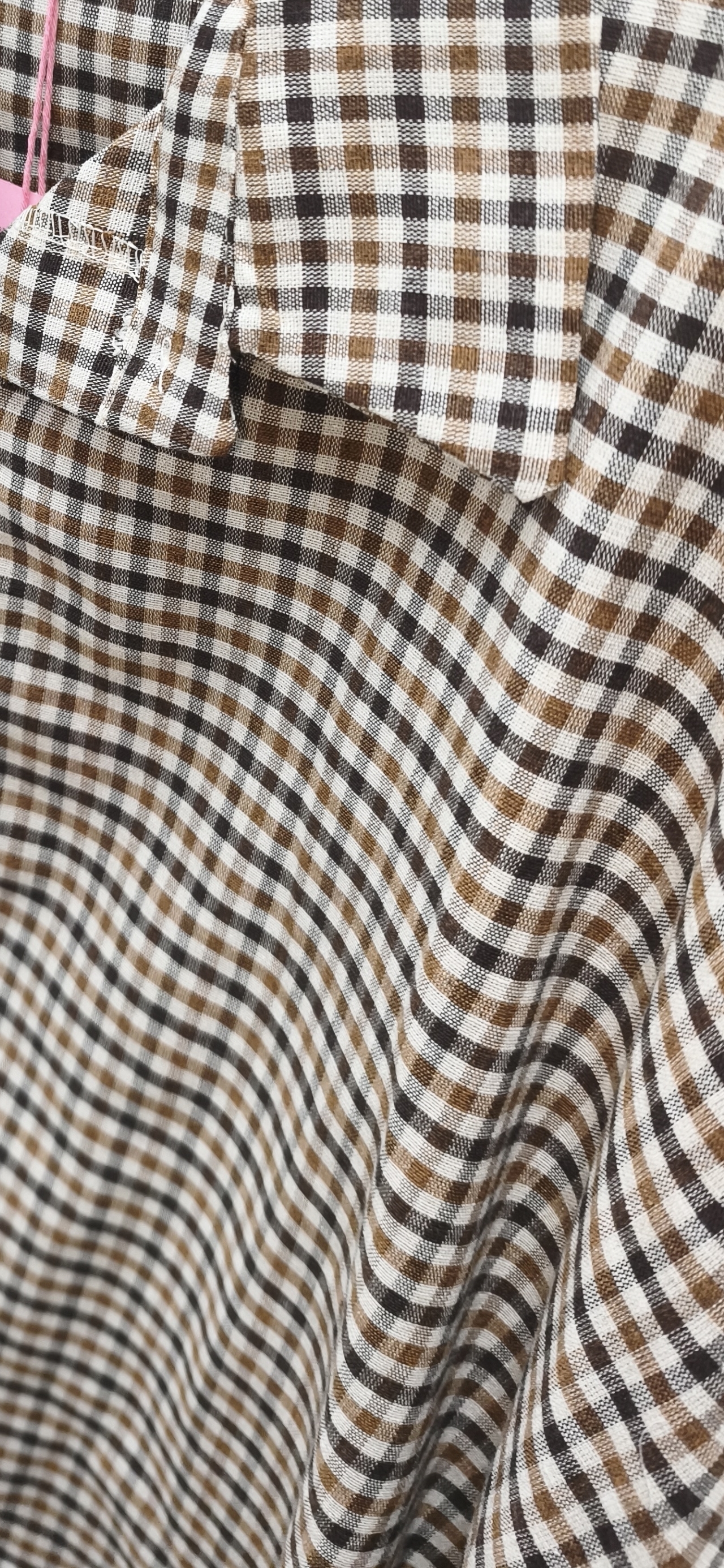Karo-Bluse – lässiger Oversize-Look I BL0134 I 34-42 I Made in Italy