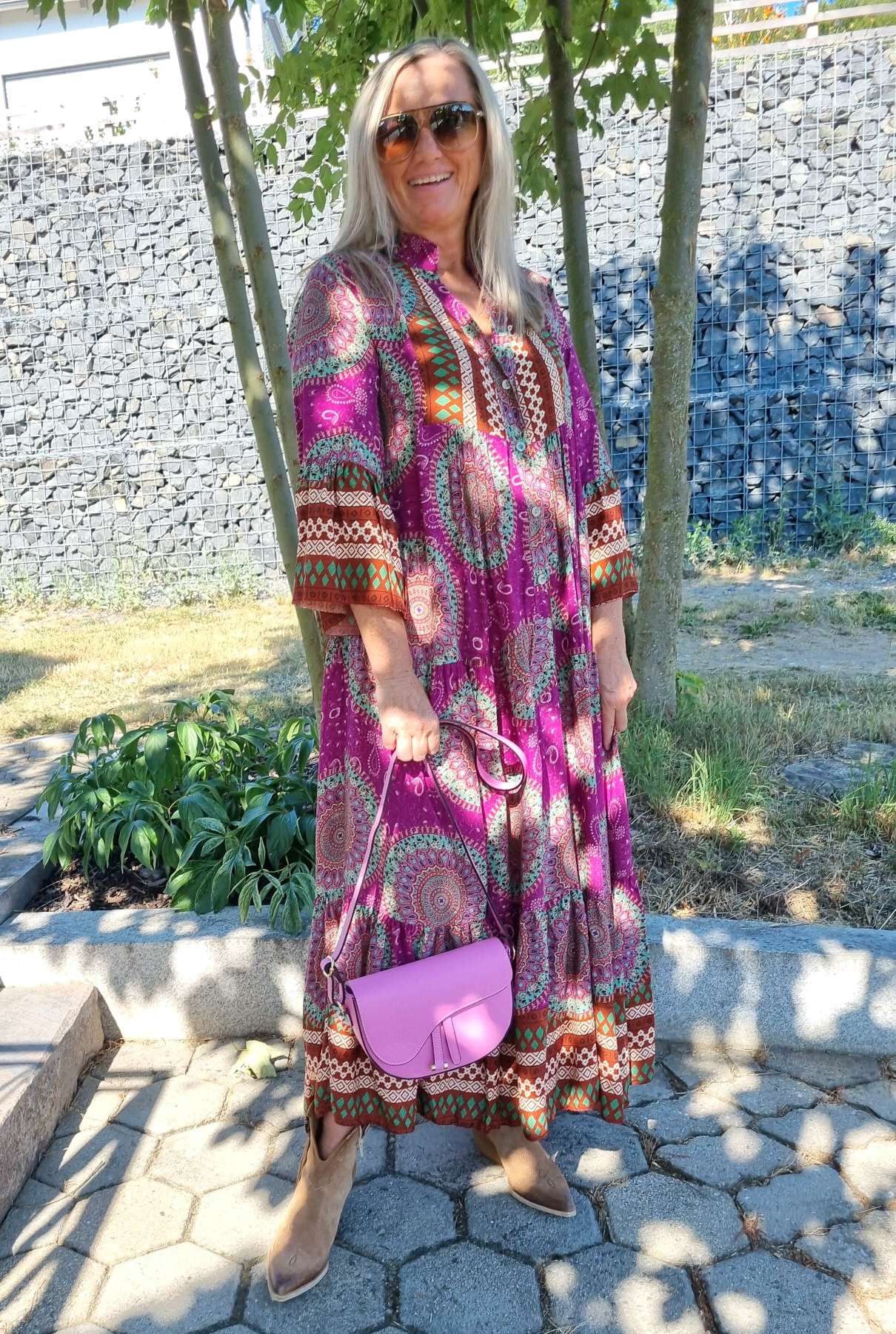 MAXI TUNIKA DRESS MICAELA PINK 34-42 Made in Italy langes Kleid Hängerchen Tunikakleid MAXI TUNIKA DRESS MICAELA PINK 34-42 Made in Italy langes Kleid Hängerchen Tunikakleid