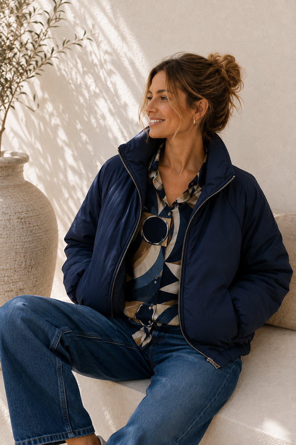 Jacke Puffy Monika – lässiger Allrounder für die Übergangszeit Made in Italy 34-40/42