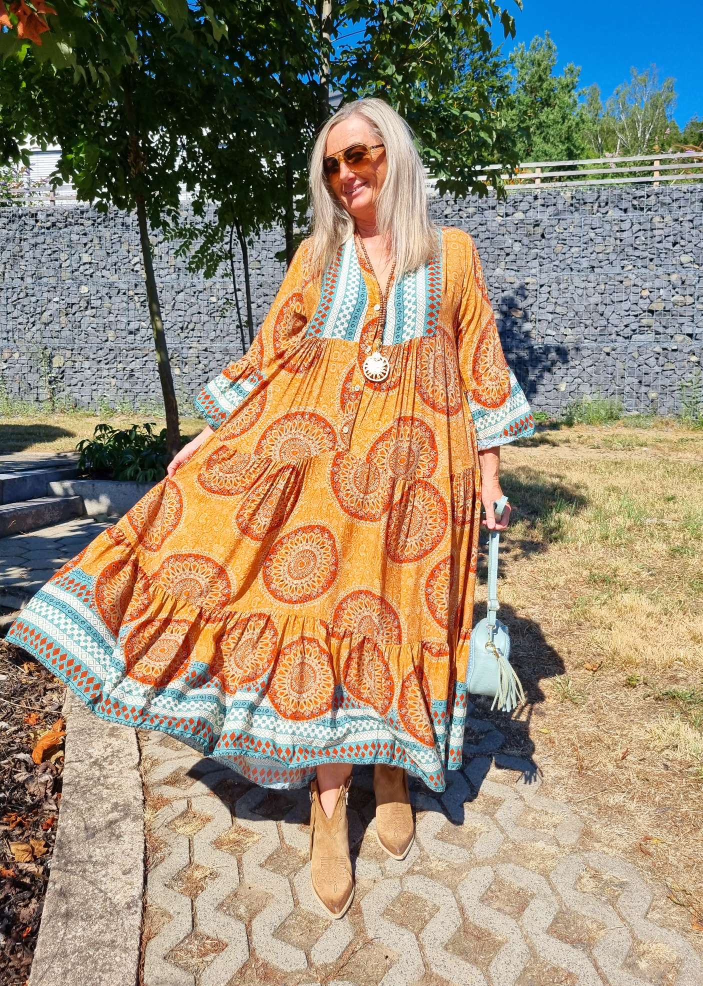 MAXI TUNIKA DRESS MICAELA ROST 34-42 Made in Italy langes Kleid Hängerchen Tunikakleid MAXI TUNIKA DRESS MICAELA ROST 34-42 Made in Italy langes Kleid Hängerchen Tunikakleid