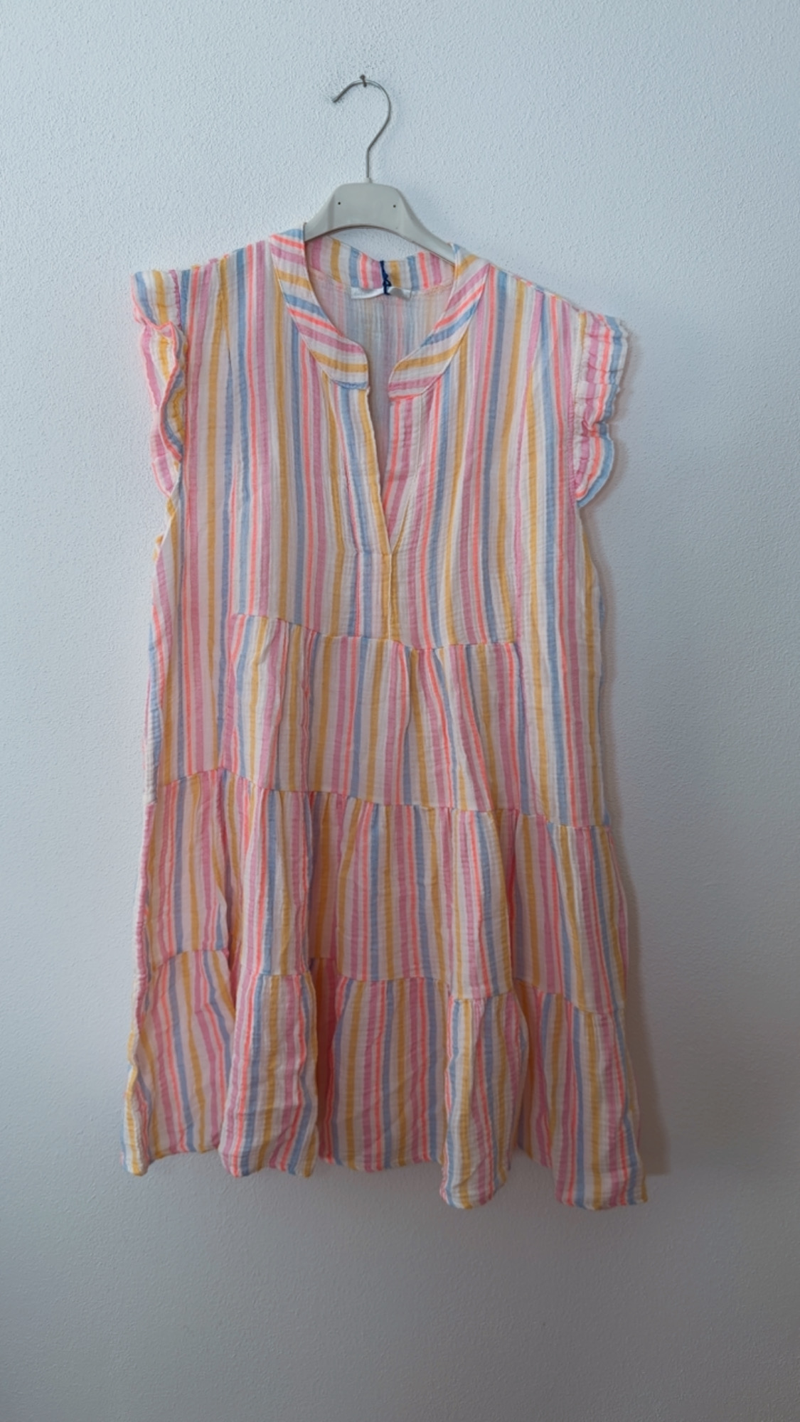Musselin Tami Stripes kurz Rüschen 34 - 42