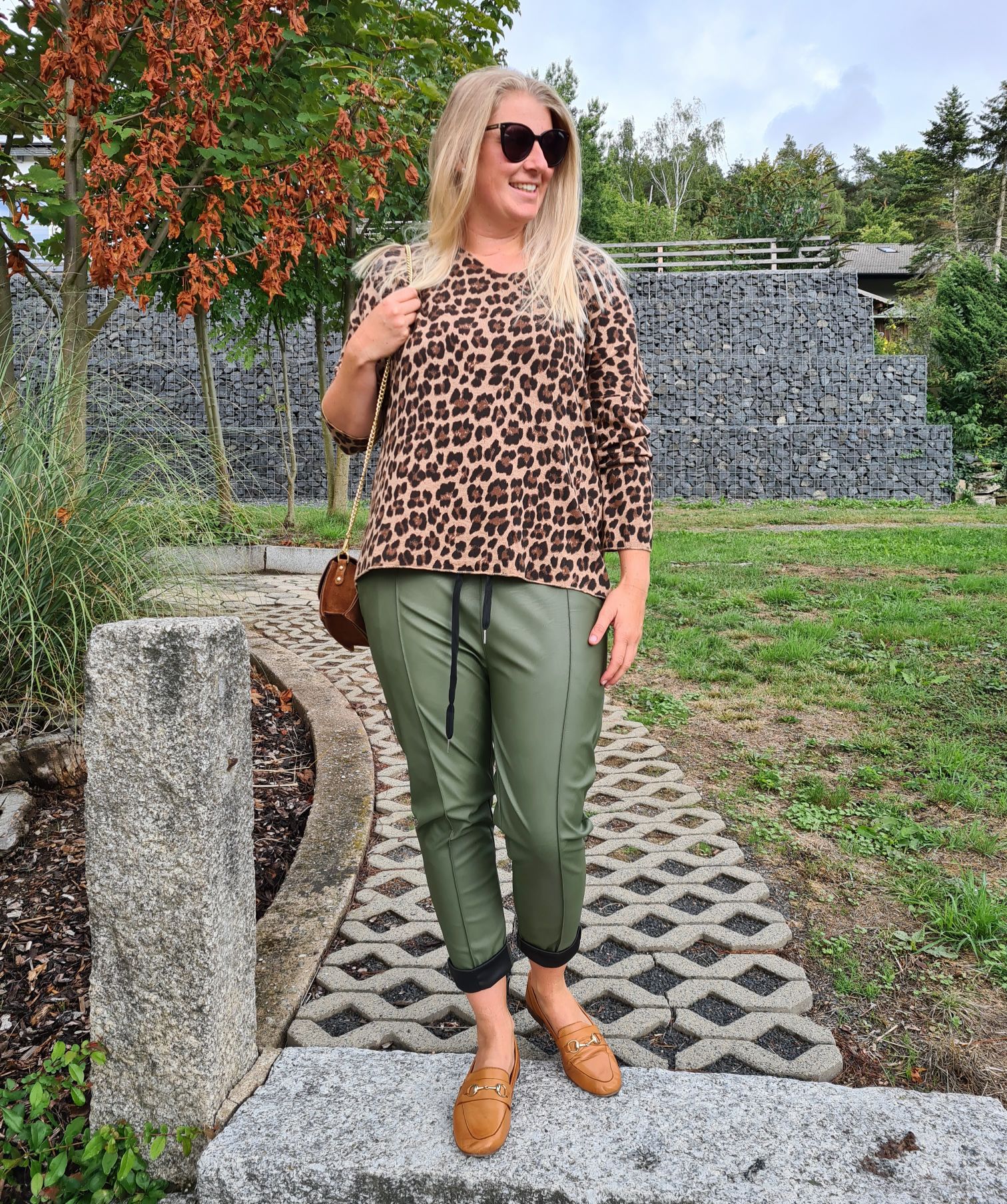 LIGHT KNIT LONGSLEEVE SHIRT MARIKA LEO CAMEL Basic Langarm Pullover Leopard Sweater Made in Italy 34-42 LIGHT KNIT LONGSLEEVE SHIRT MARIKA LEO CAMEL Basic Langarm Pullover Leopard Sweater Made in Italy 34-42