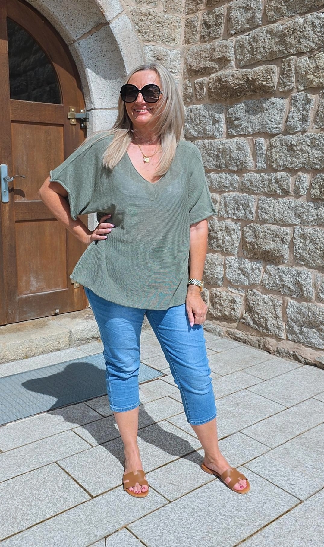STRICKPULLI SIRINA LONG HALBARM 34-42/44 Made in Italy 