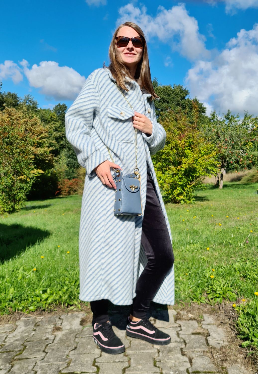 WOLL MANTEL PIA STRIPES BLAU 36-42 Made in Italy Winter Jacke Fleece Mantel COAT WOLL MANTEL PIA STRIPES BLAU 36-42 Made in Italy Winter Jacke Fleece Mantel COAT