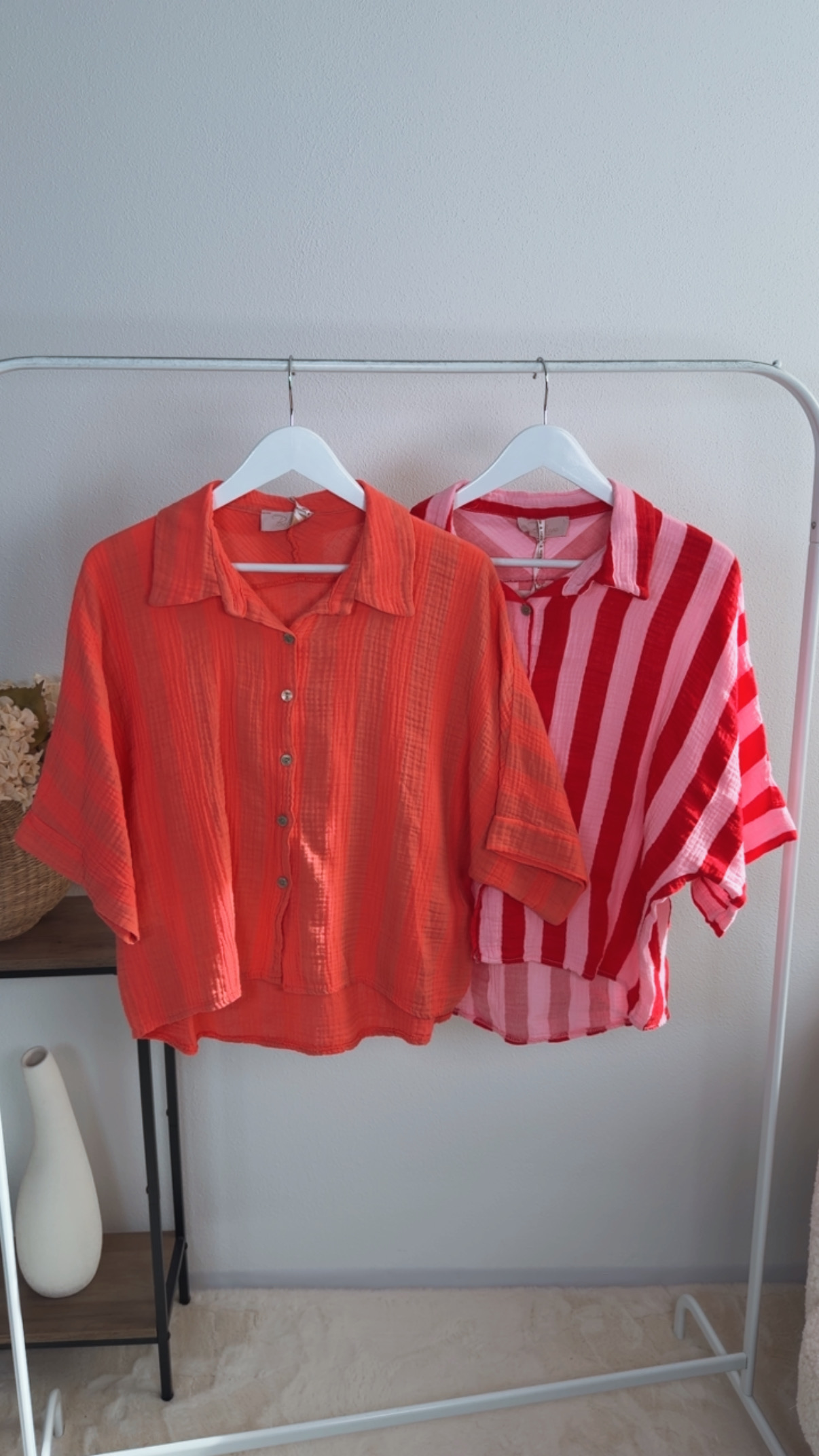 Musselinbluse Riva Blockstreifen Made in Italy 34-40/42