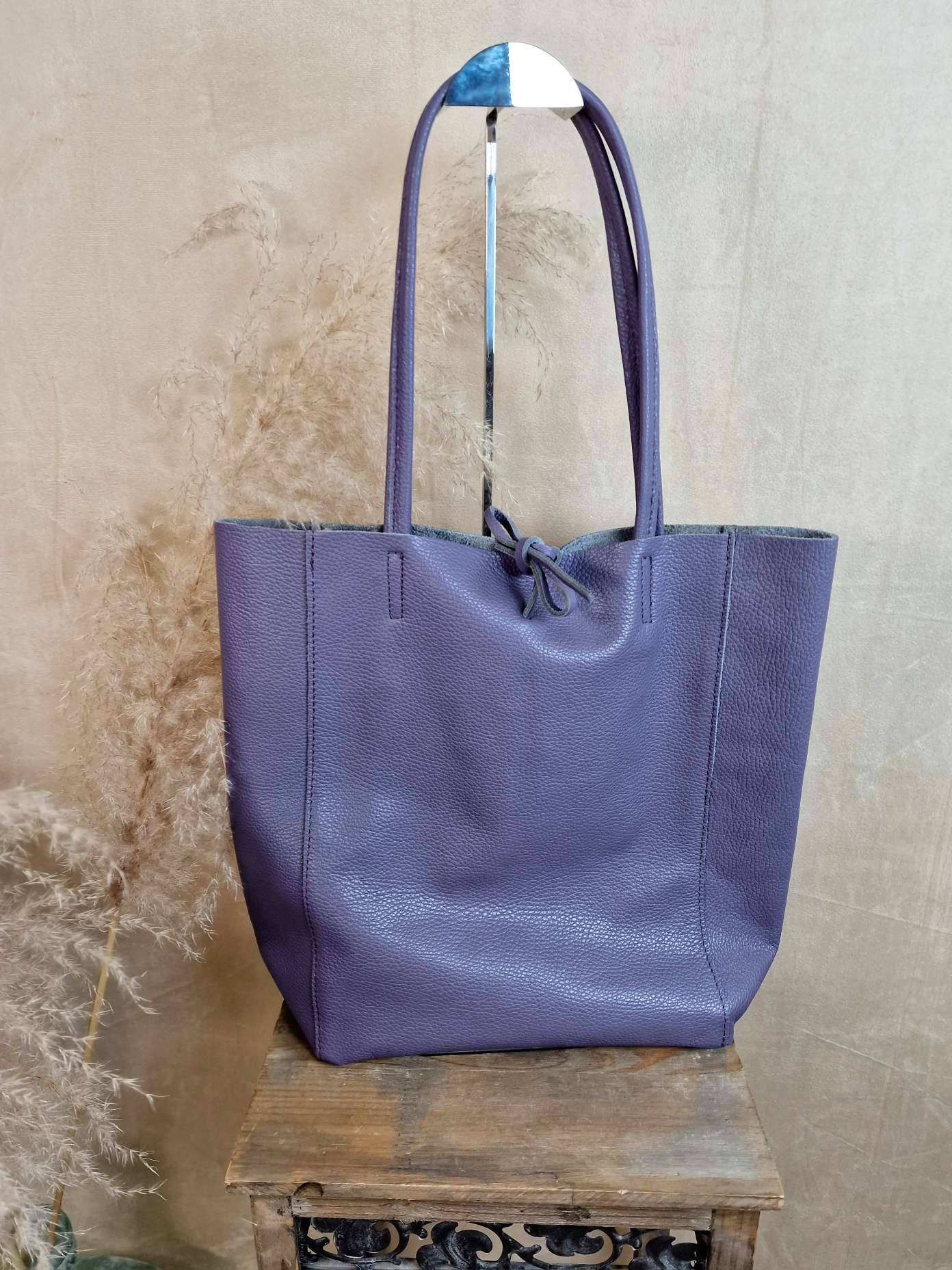BASIC LEDER SHOPPER MARA PURPLE Made in Italy Ledertasche Tasche BASIC LEDER SHOPPER MARA PURPLE Made in Italy Ledertasche Tasche