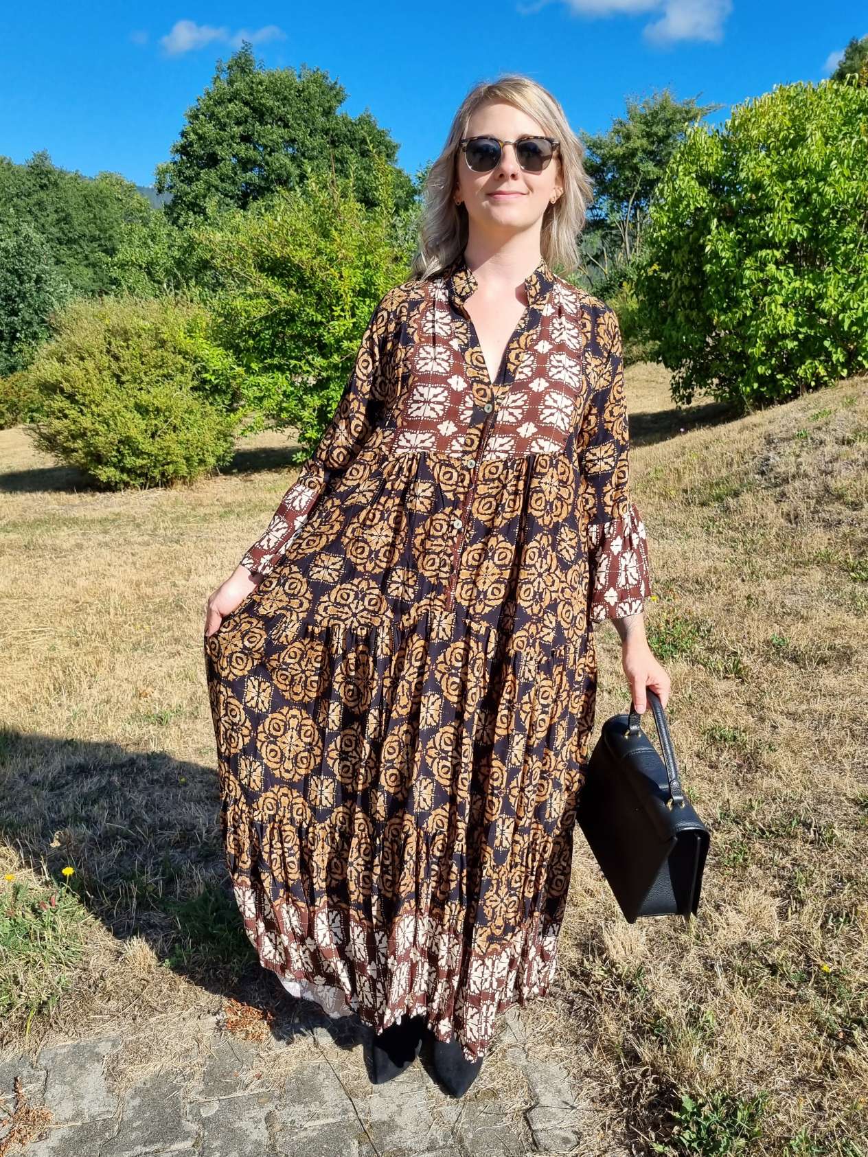 MAXI TUNIKA DRESS ISABELL SCHWARZ 34-40/42 Made in Italy langes Kleid Hängerchen Tunikakleid MAXI TUNIKA DRESS ISABELL SCHWARZ 34-40/42 Made in Italy langes Kleid Hängerchen Tunikakleid