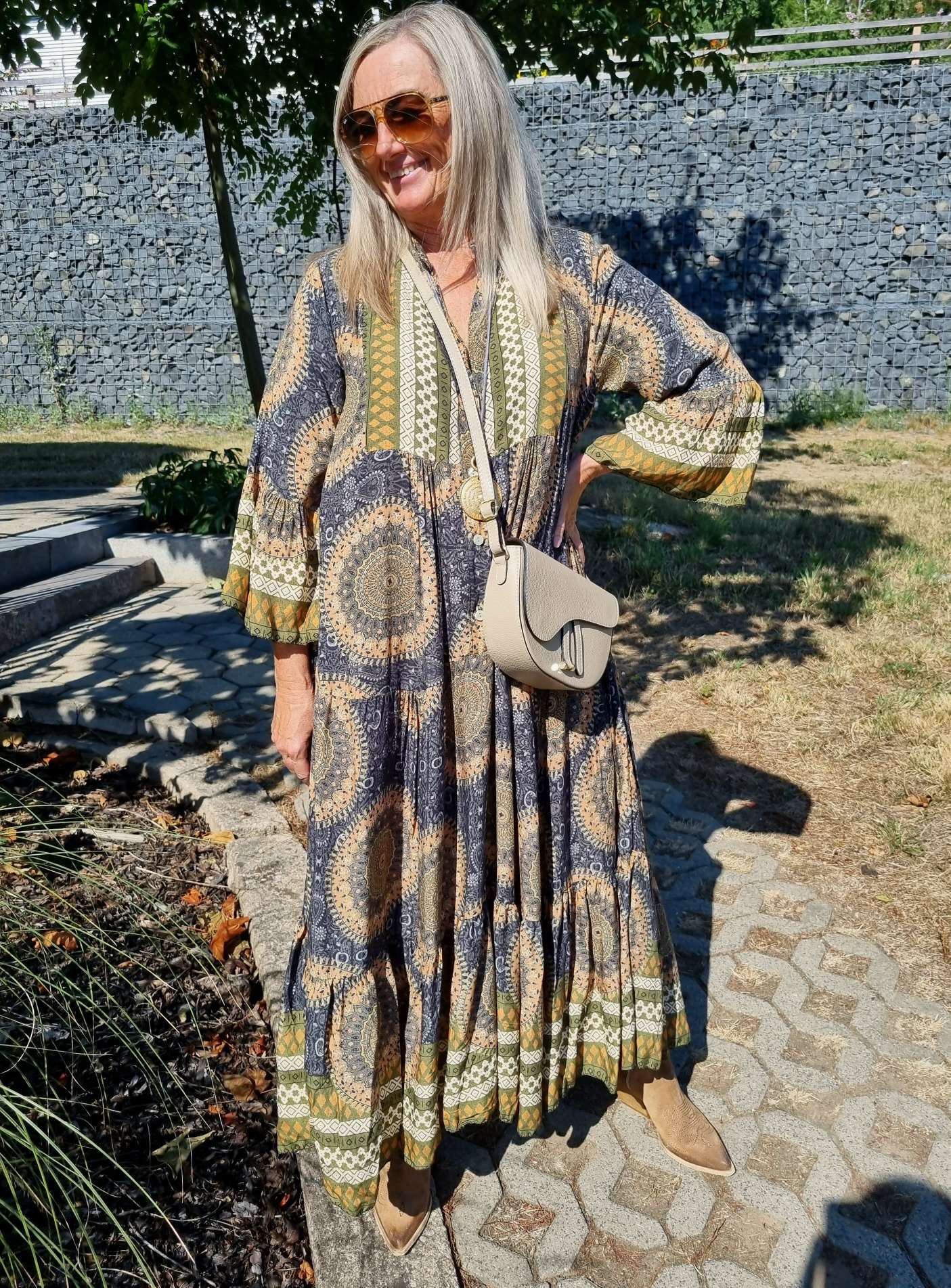 MAXI TUNIKA DRESS MICAELA BLACK KHAKI 34-42 Made in Italy langes Kleid Hängerchen Tunikakleid MAXI TUNIKA DRESS MICAELA BLACK KHAKI 34-42 Made in Italy langes Kleid Hängerchen Tunikakleid