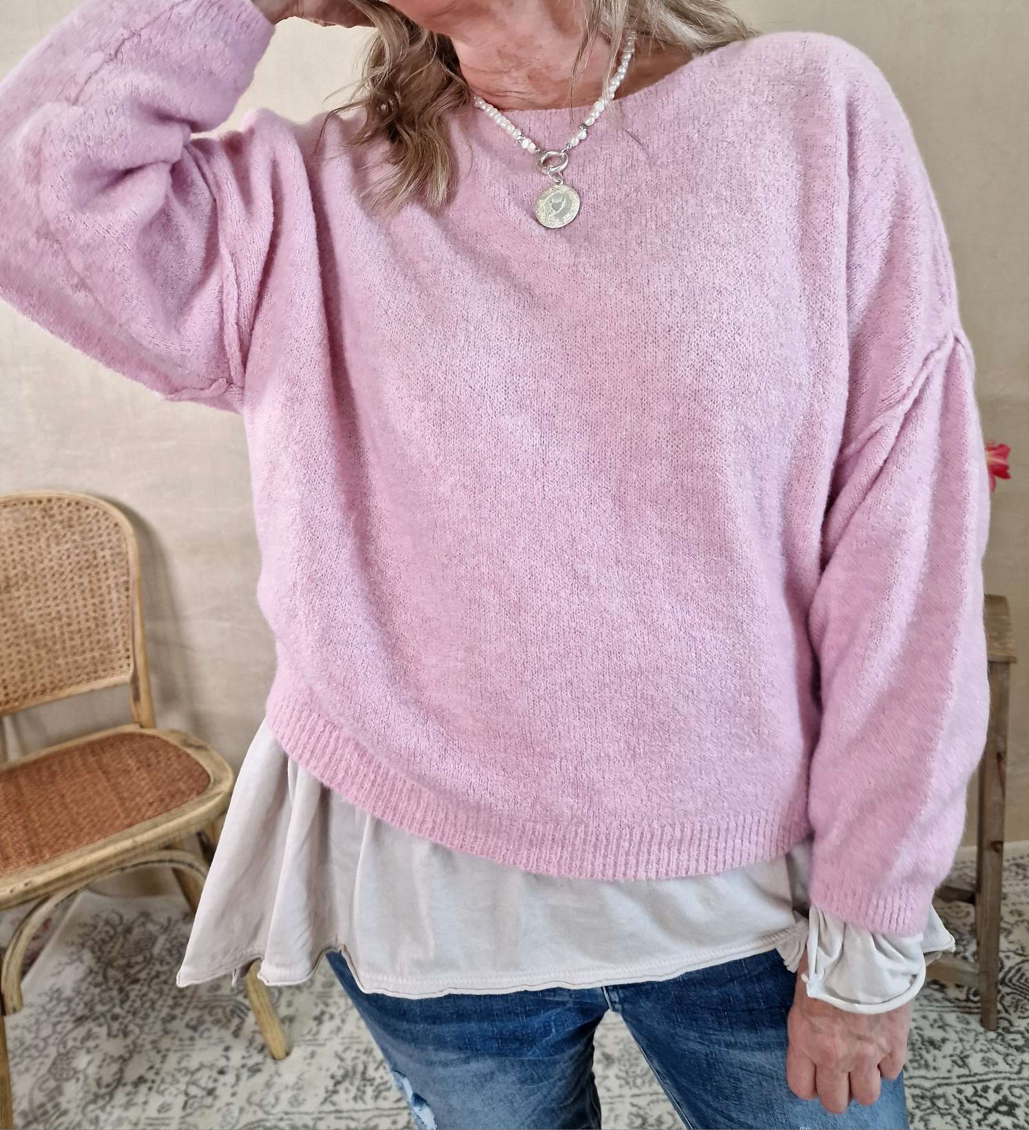 KNIT SWEATER LORENA ROSA Made in Italy 34-42 Strick Pullover KNIT SWEATER LORENA ROSA Made in Italy 34-42 Strick Pullover