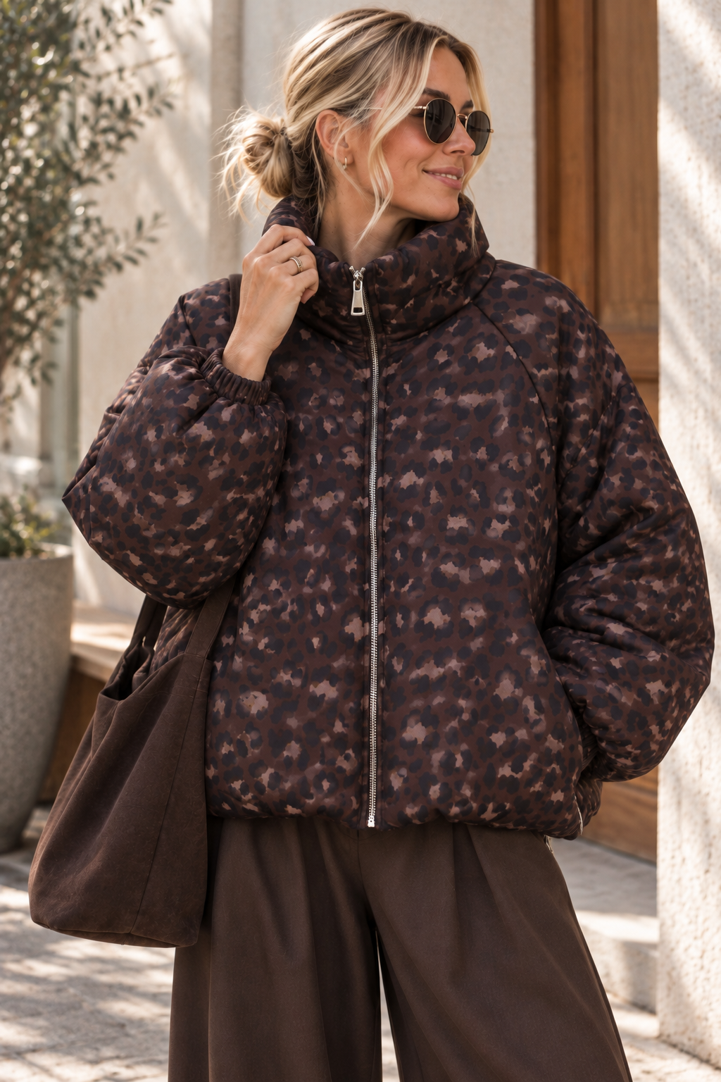 Jacke Puffy Monika LEO – lässiger Allrounder für die Übergangszeit Made in Italy 34-42