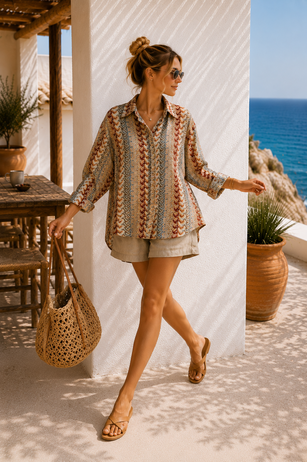 🌺✨ Strick Bluse Carly Multicolor Made in Itlay 34-42/44
