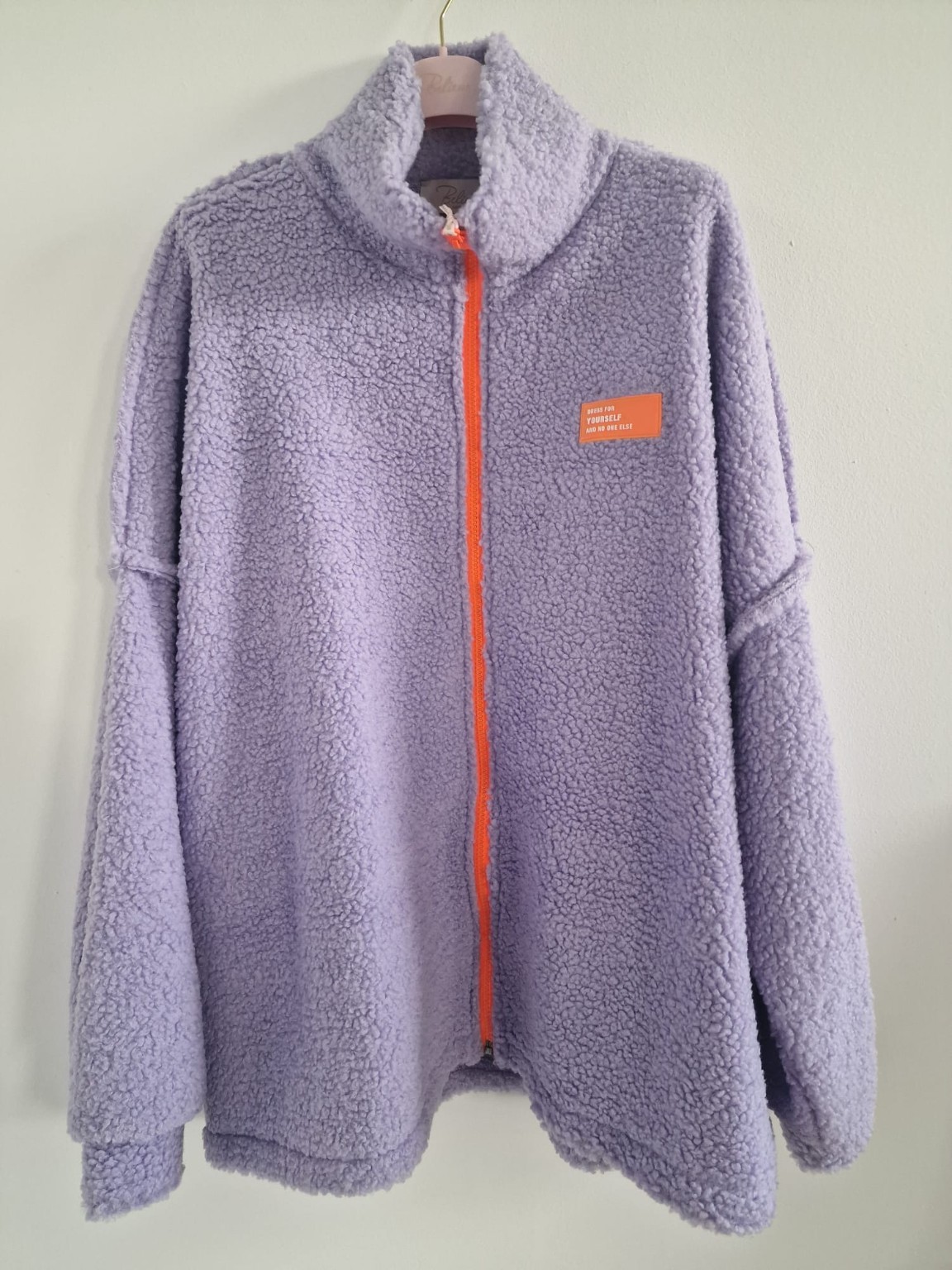 Oversize Teddyjacke mit Patch – Made in Italy | bis ca. Gr. 44 | TJ0092