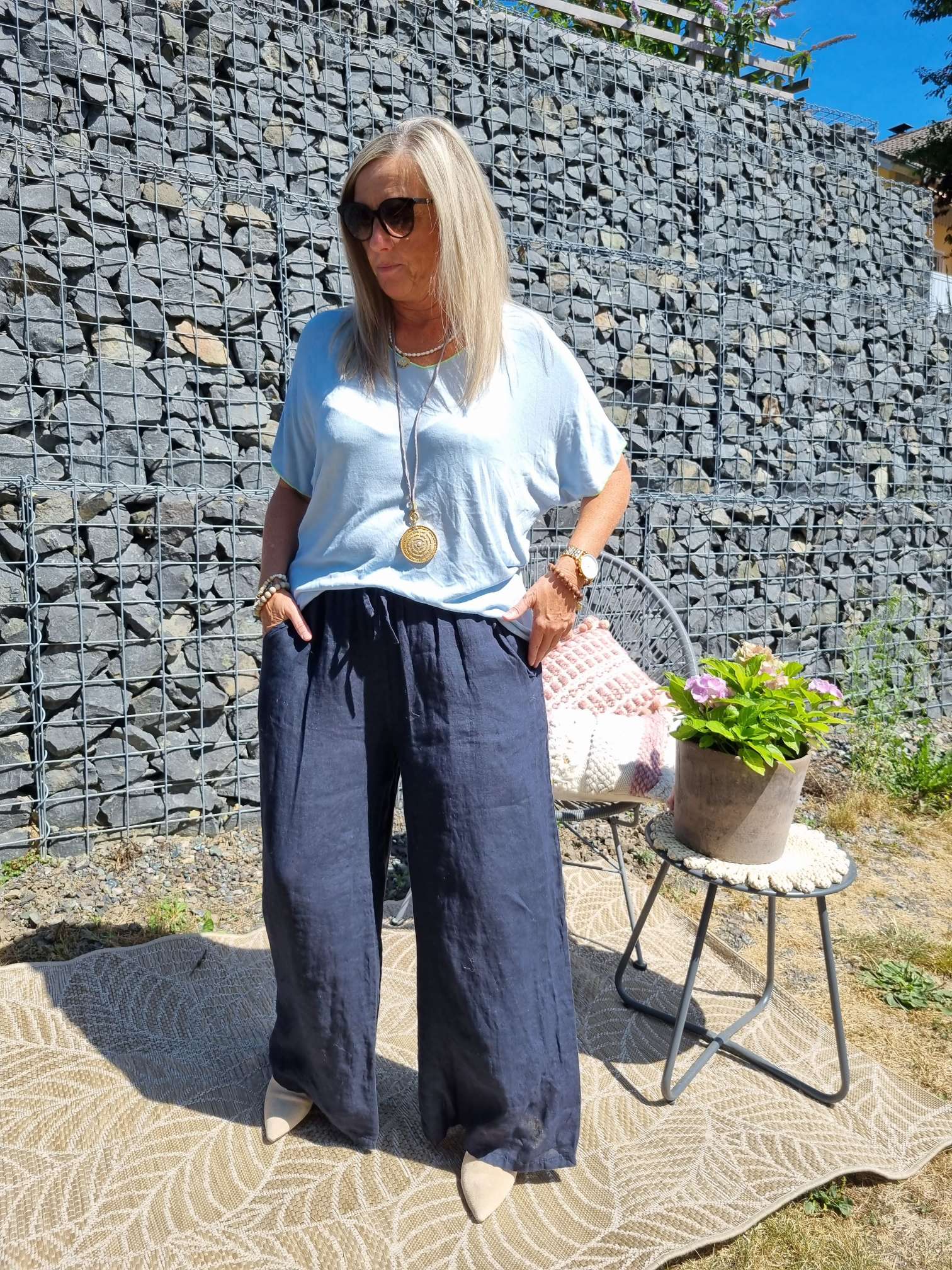 BASIC SHIRT RESI HELLBLAU leichter Pullover 34-42 Made in Italy Layer Shirt Feinstrick BASIC SHIRT RESI HELLBLAU leichter Pullover 34-42 Made in Italy Layer Shirt Feinstrick