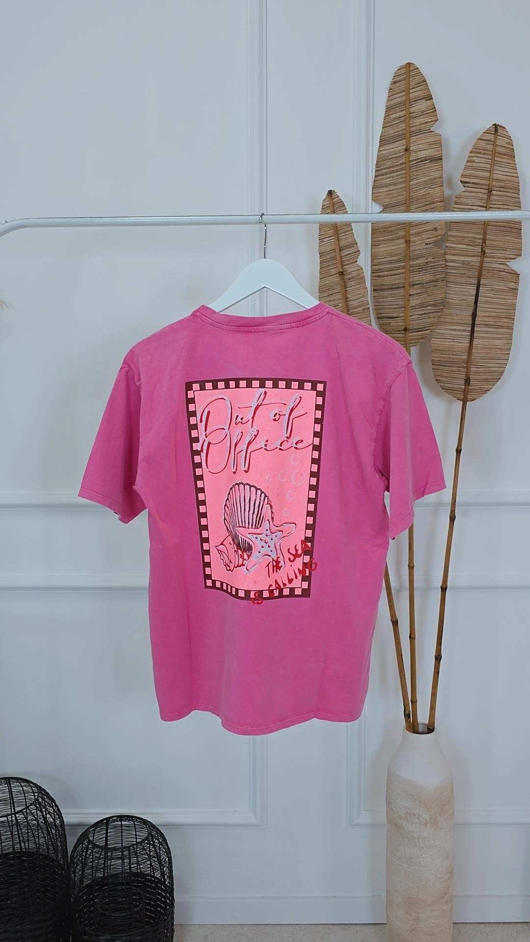 STATEMENT SHIRT AISCHA OUT OF OFFICE Made in Italy 34-42 Baumwolle Printshirt