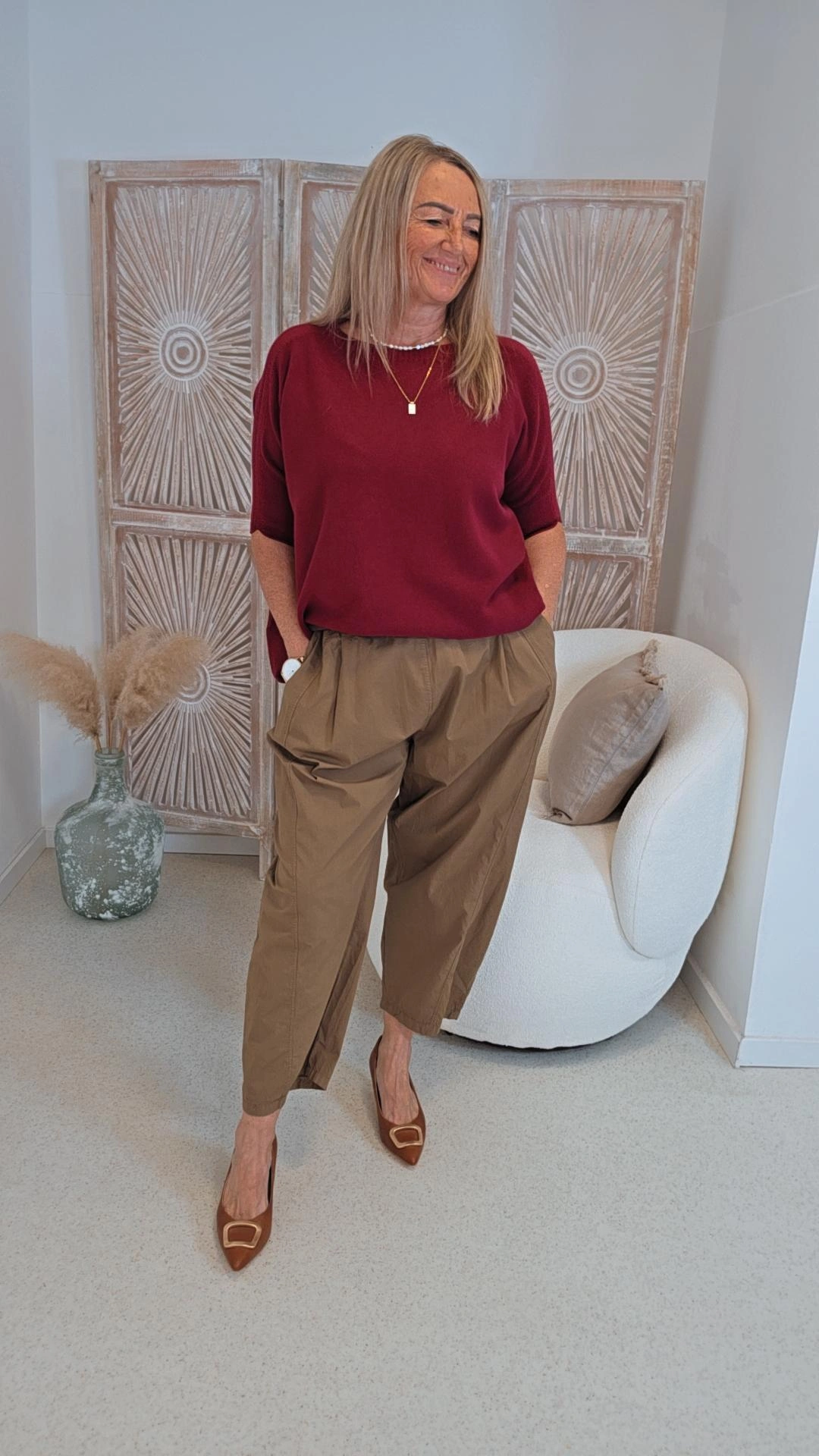 CHINO HOSE FILIZ MIT GÜRTEL 34-42 Made in Italy 