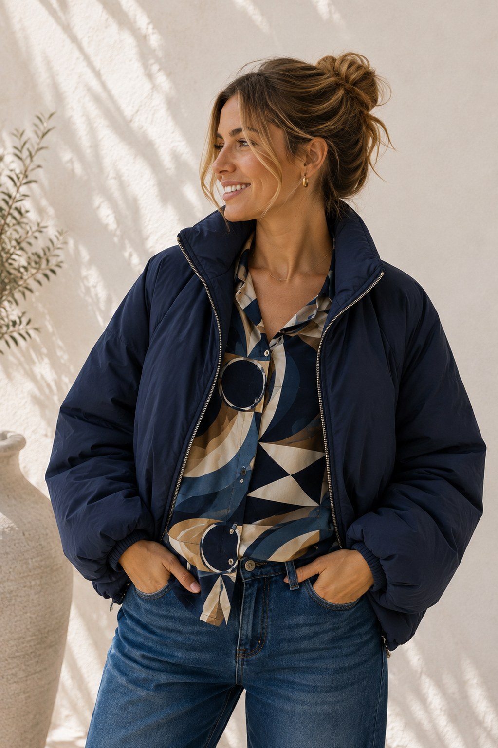 Jacke Puffy Monika – lässiger Allrounder für die Übergangszeit Made in Italy 34-40/42