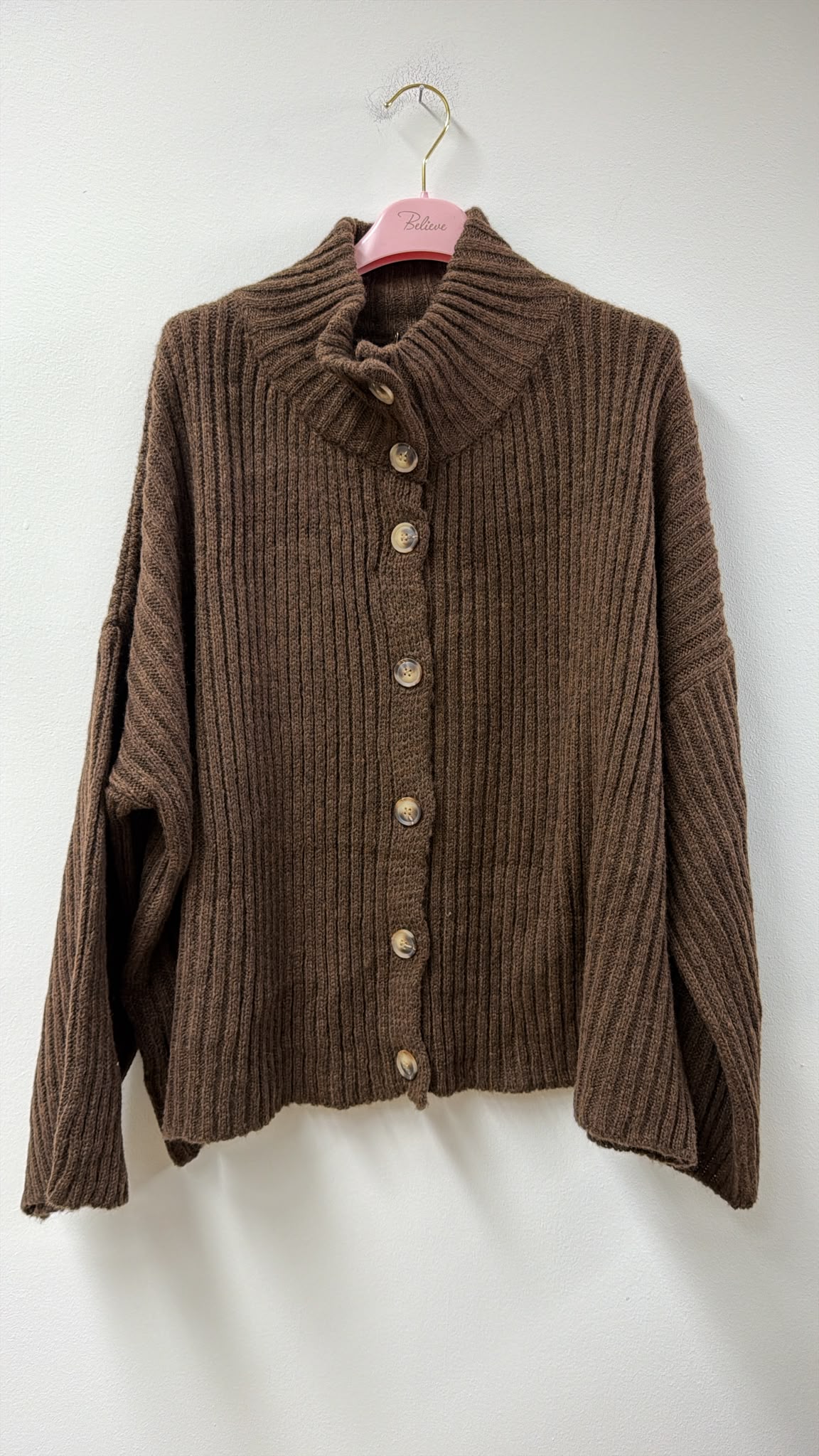 Cozy Strickjacke mit Knopfleiste I SJ0151 I 34-44 I Made in Italy