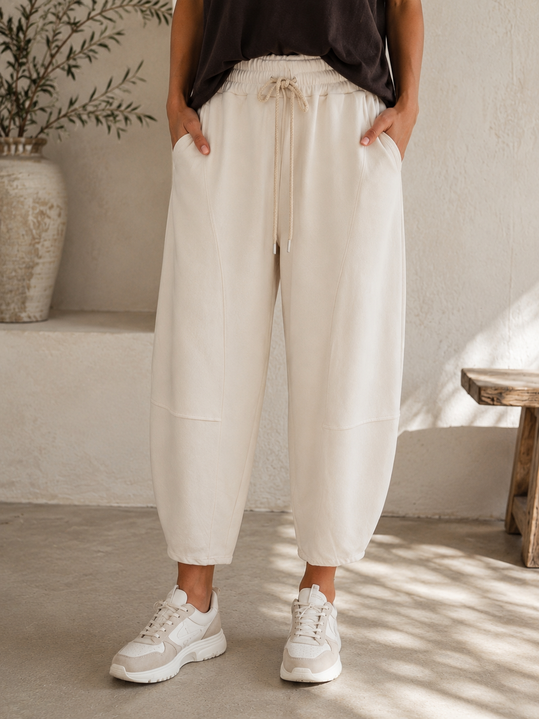 Ballon-Jogpant Amaris – lässige Basic Pants für jeden Tag Made in Italy 34-42/44