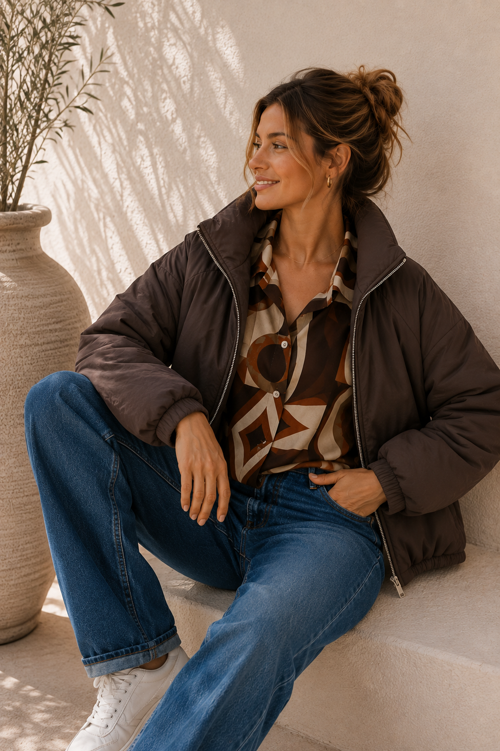 Jacke Puffy Monika – lässiger Allrounder für die Übergangszeit Made in Italy 34-40/42