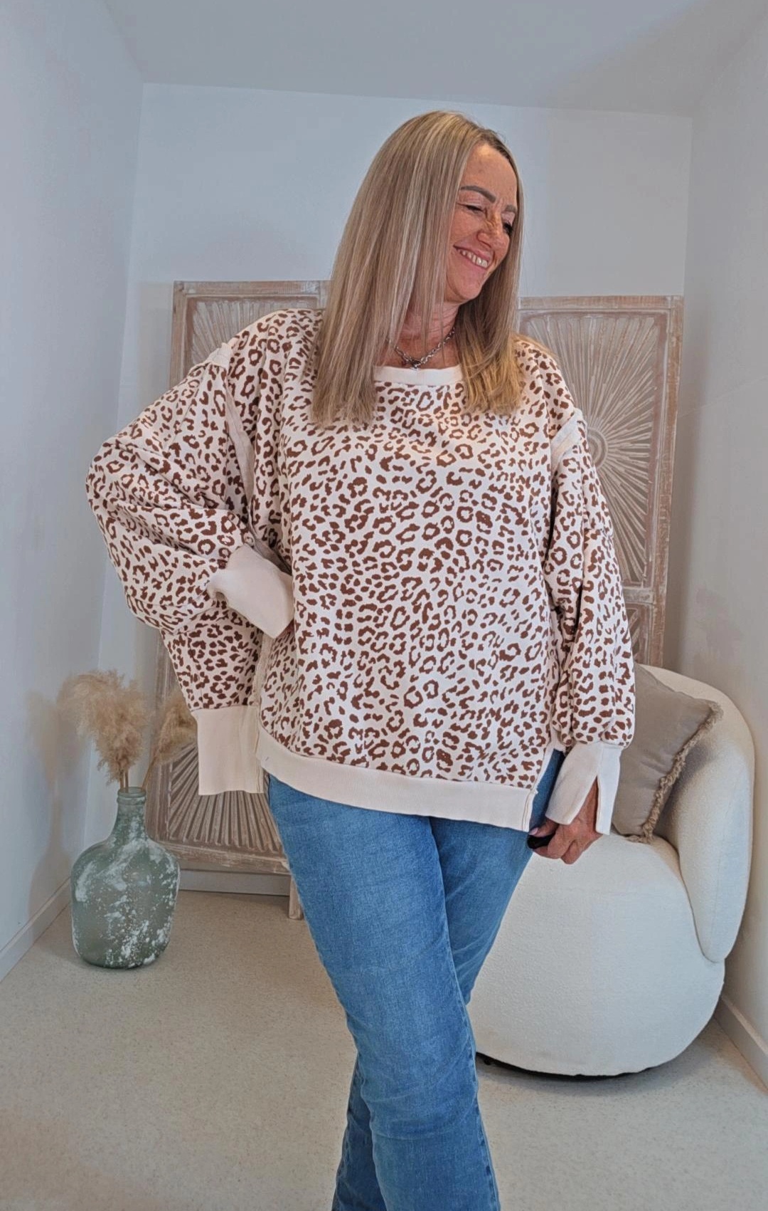 OVERSIZE SWEATER CARLOTA LEO Made in Italy 34-44/46
