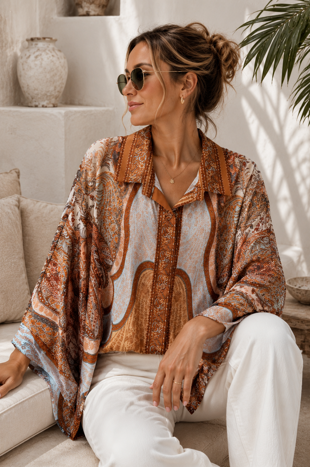 Silky Signature Bluse „Aurelia“ Made in Italy Gr. 34-44/46 Premium Kollektion