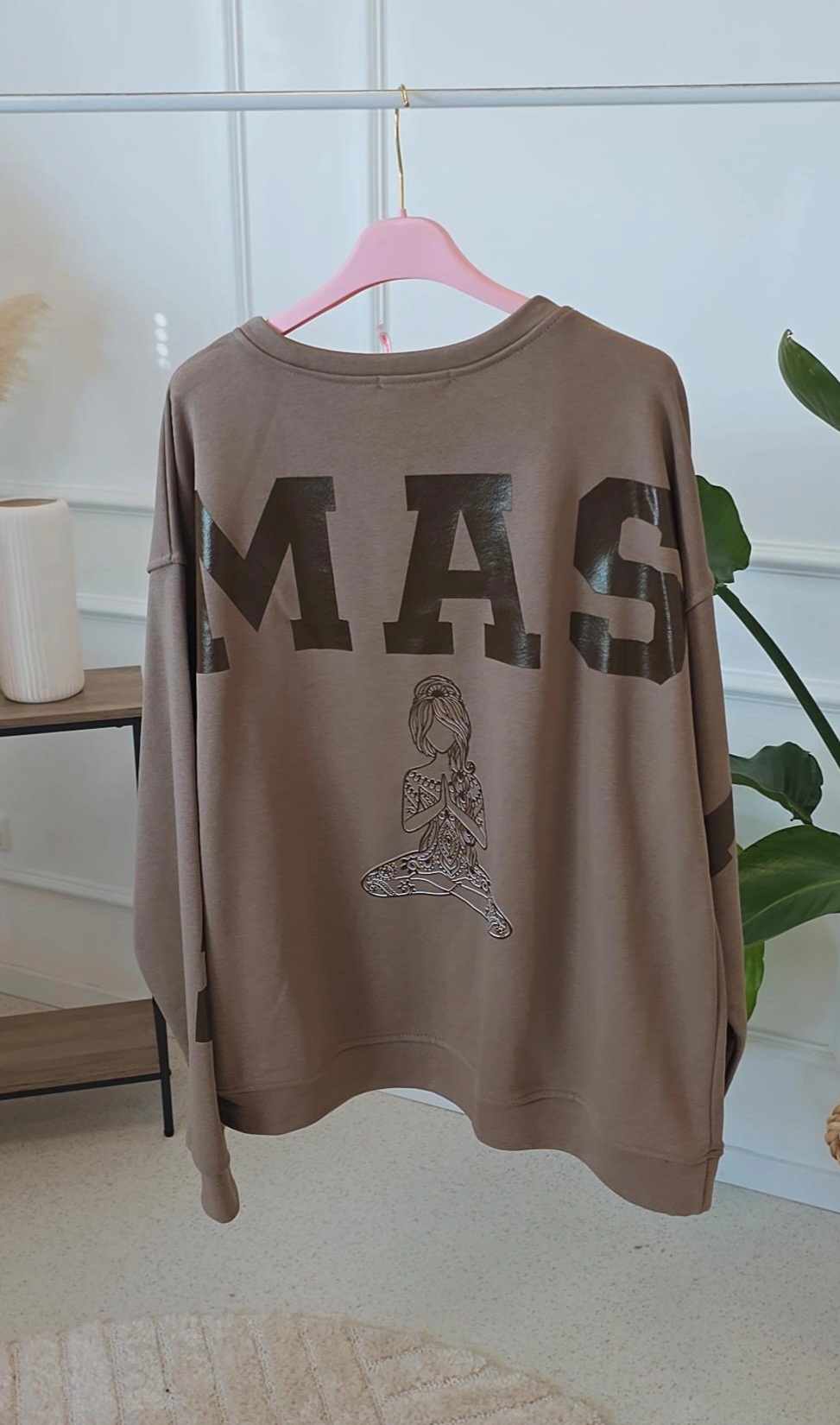 OVERSIZE SWEATER NAMASTE ALL DAMN DAY Made in Italy 34-40/42
