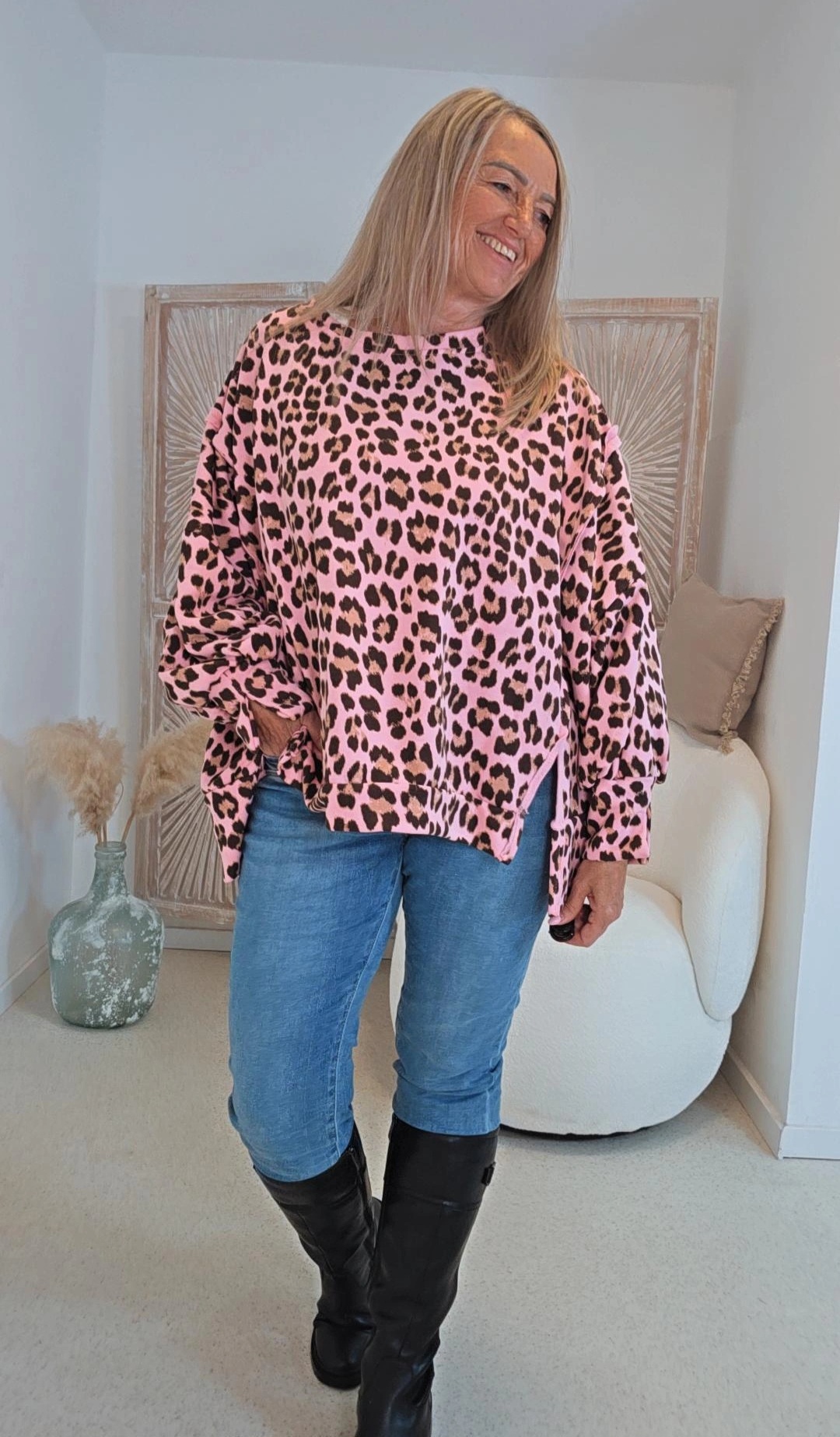 OVERSIZE SWEATER CARLOTA BIG LEO 34-44/46 Made in Italy