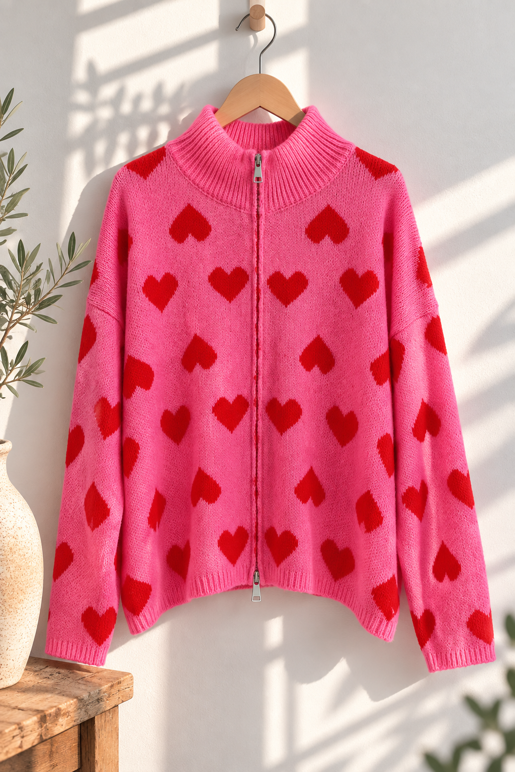 Strickjacke „Herz / Heart“ – ST0081 | Made in Italy 34-44 Strickjacke