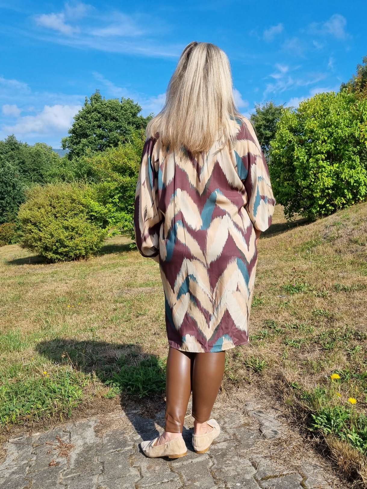 BLUSEN KLEID JUANA PETROL Dress Longbluse Made in Italy verschiedene Größen BLUSEN KLEID JUANA PETROL Dress Longbluse Made in Italy verschiedene Größen