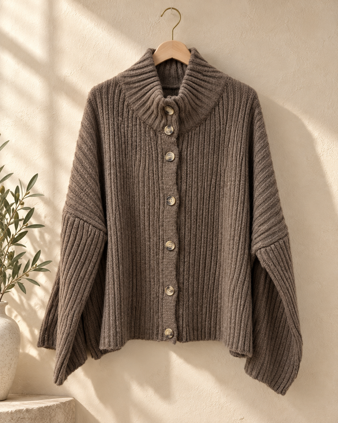 Cozy Strickjacke mit Knopfleiste I SJ0151 I 34-44 I Made in Italy