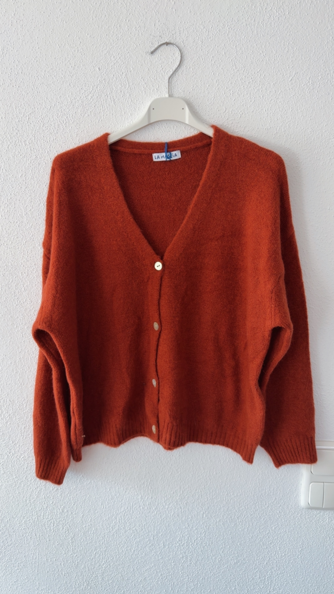 EDLER STRICK CARDIGAN OSLO Alpaka Strickjacke Made in Italy 34-42